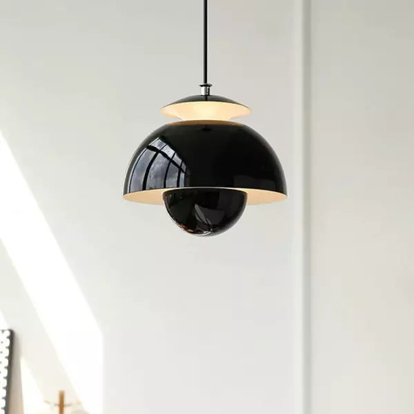 Flora Pendant Light | Sculptural Metal Design, Warm LED Glow