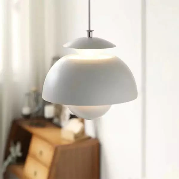 Flora Pendant Light | Sculptural Metal Design, Warm LED Glow
