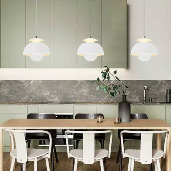 Flora Pendant Light | Sculptural Metal Design, Warm LED Glow