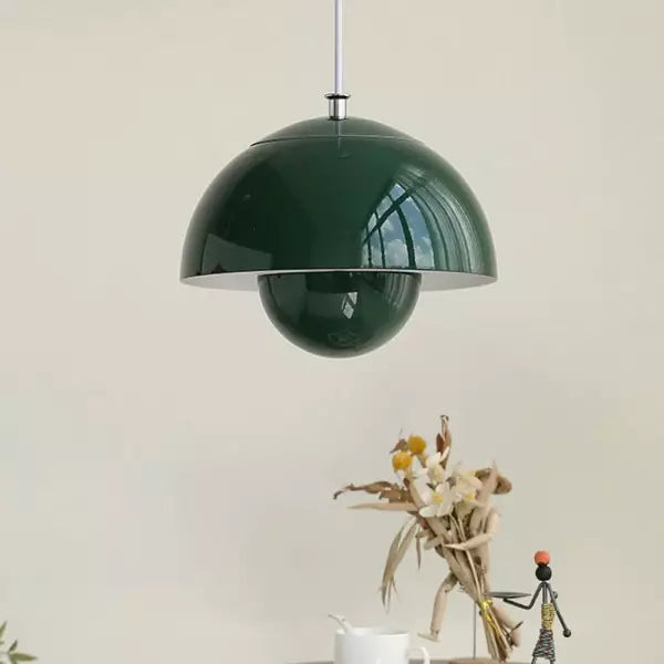 Flora Pendant Light | Sculptural Metal Design, Warm LED Glow