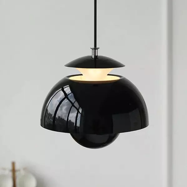 Flora Pendant Light | Sculptural Metal Design, Warm LED Glow