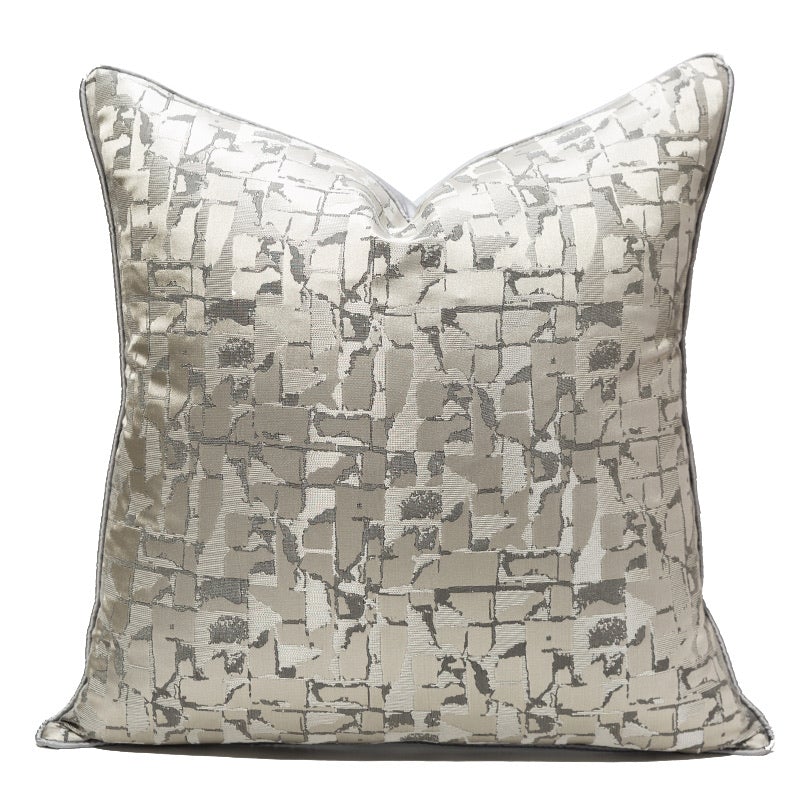Lira Sierkussenhoes | Luxe Satijnlook, Abstract Patroon 45x45 cm
