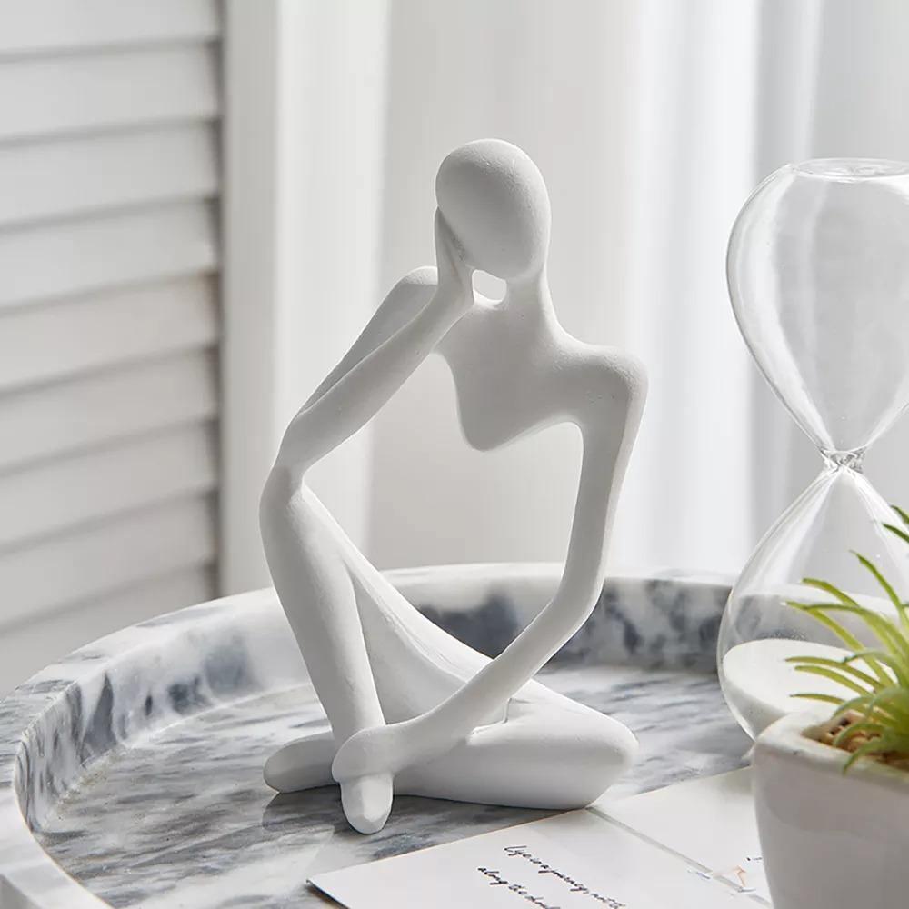 Mente Sculptuur | Abstracte Denker, Duurzaam Hars