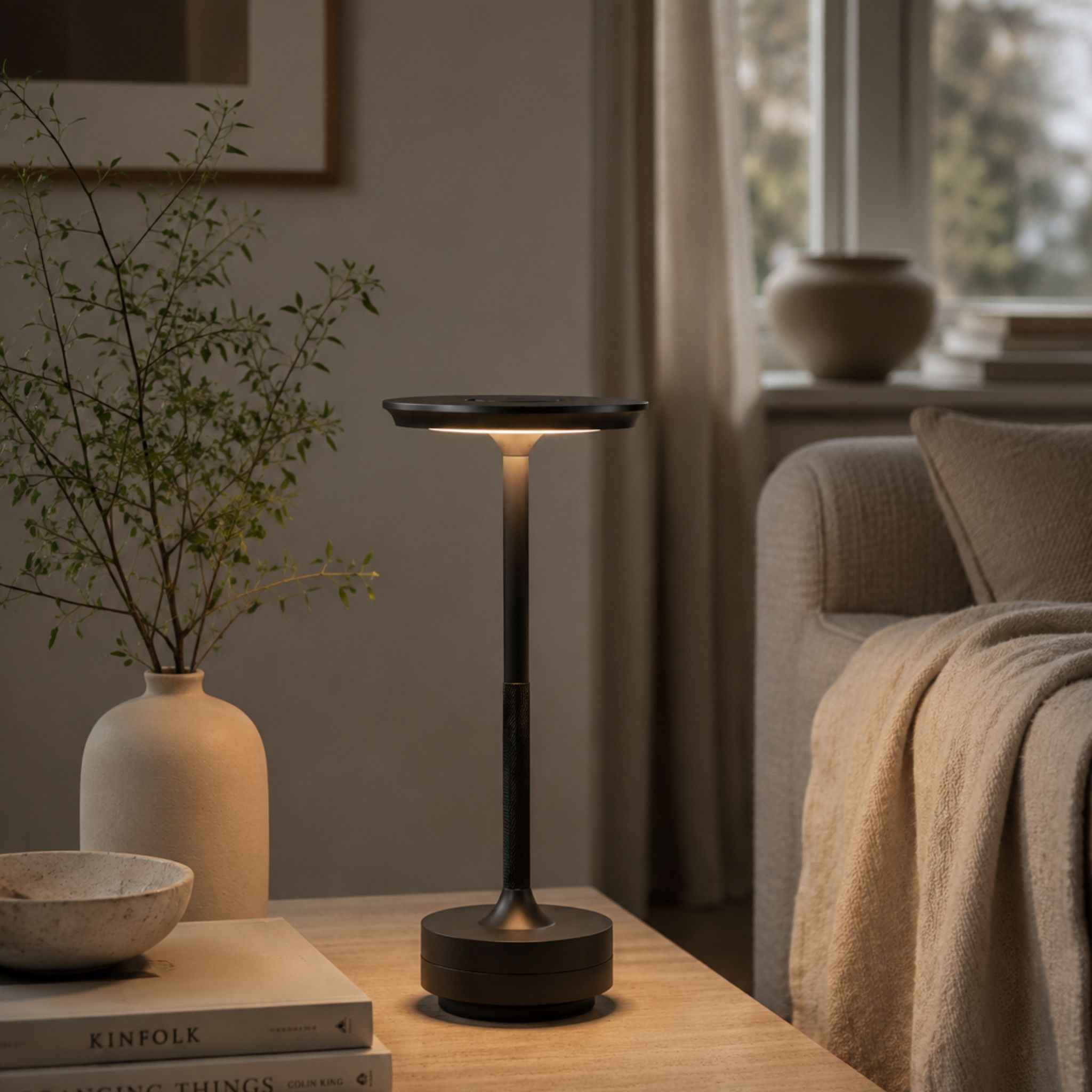 Brix Portable Table Lamp | Wireless & Rechargeable Iron Design
