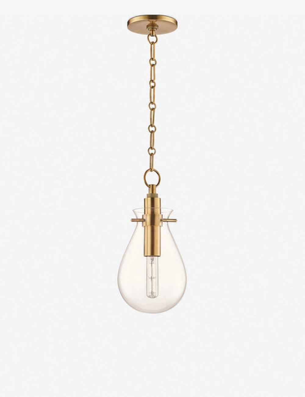 Bela Pendant Light | Gold Brass & Glass, Contemporary Design