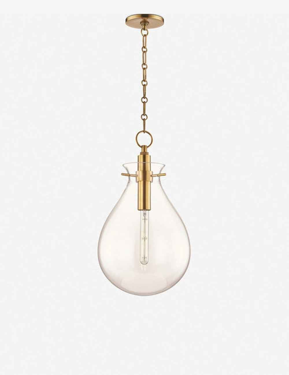 Bela Pendant Light | Gold Brass & Glass, Contemporary Design