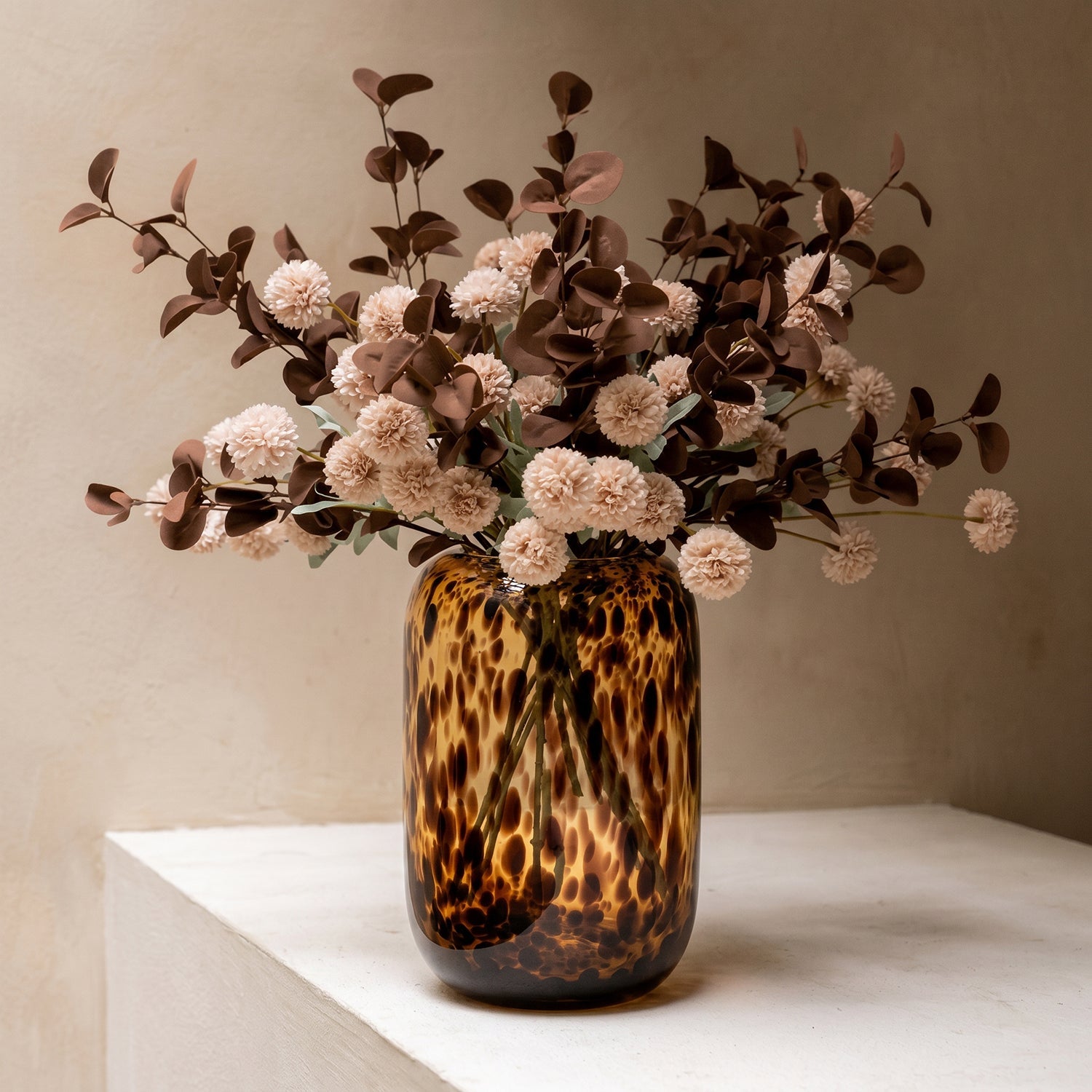 Bello XL Vase | Tortoiseshell Print, Blown Glass Design