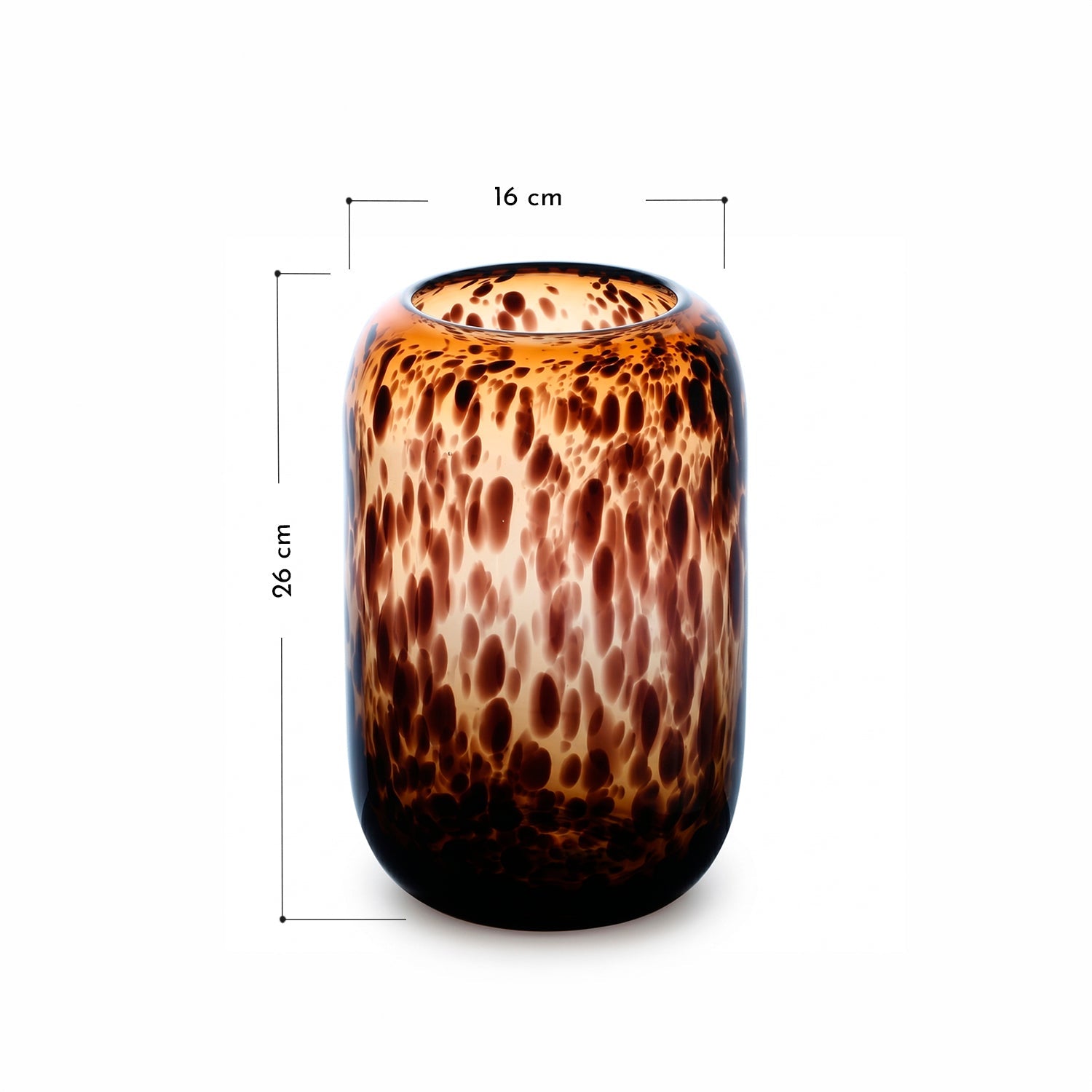 Bello XL Vase | Tortoiseshell Print, Blown Glass Design