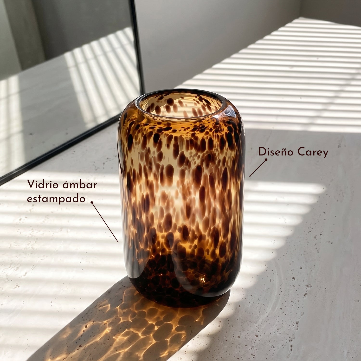 Bello XL Vase | Tortoiseshell Print, Blown Glass Design