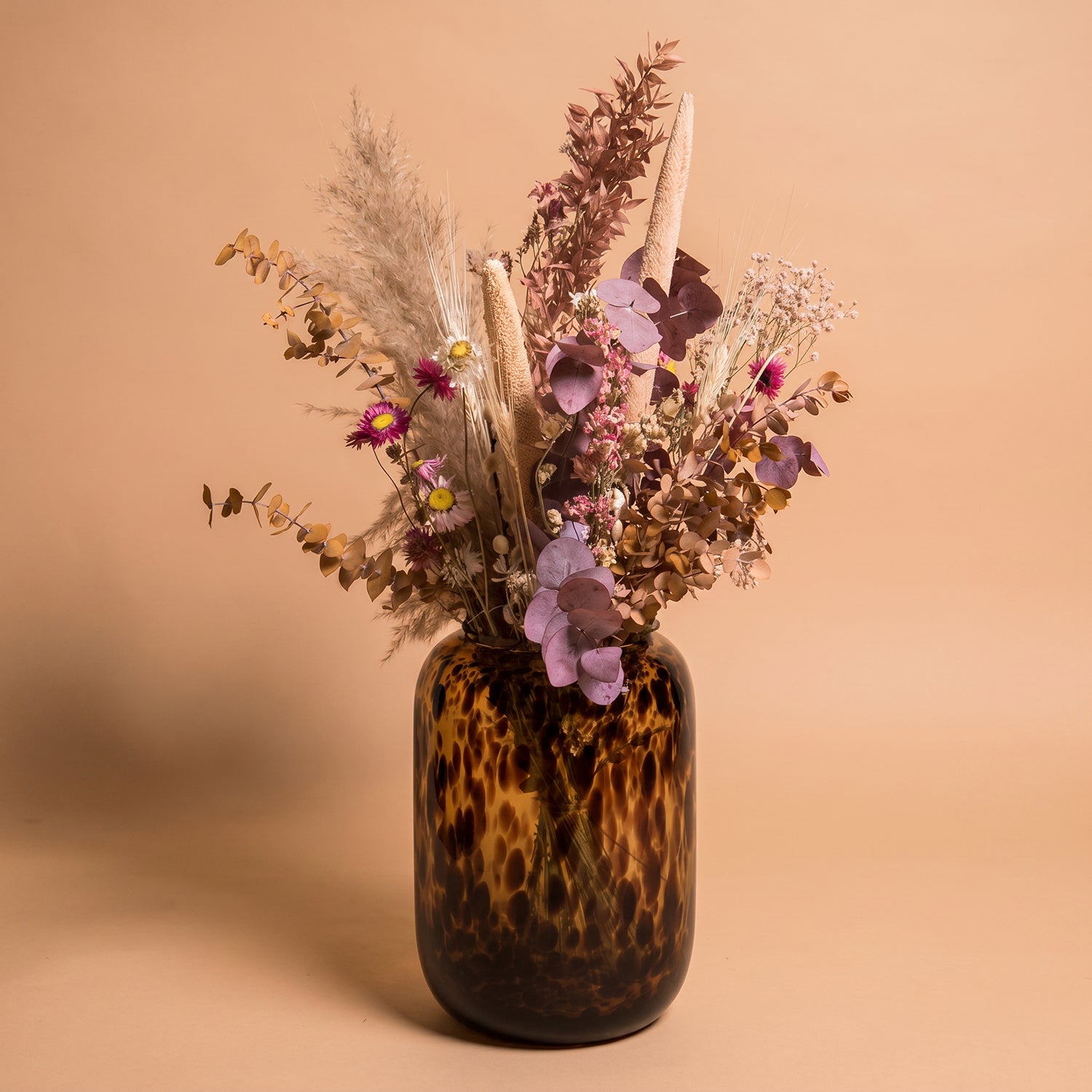 Bello XL Vase | Tortoiseshell Print, Blown Glass Design