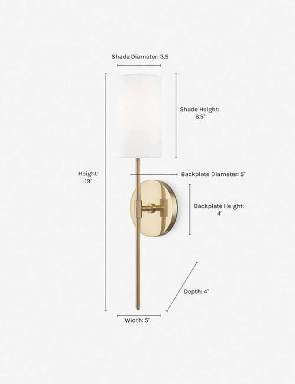 Juno Sconce | Slim Profile, Frosted Cylinder Shade