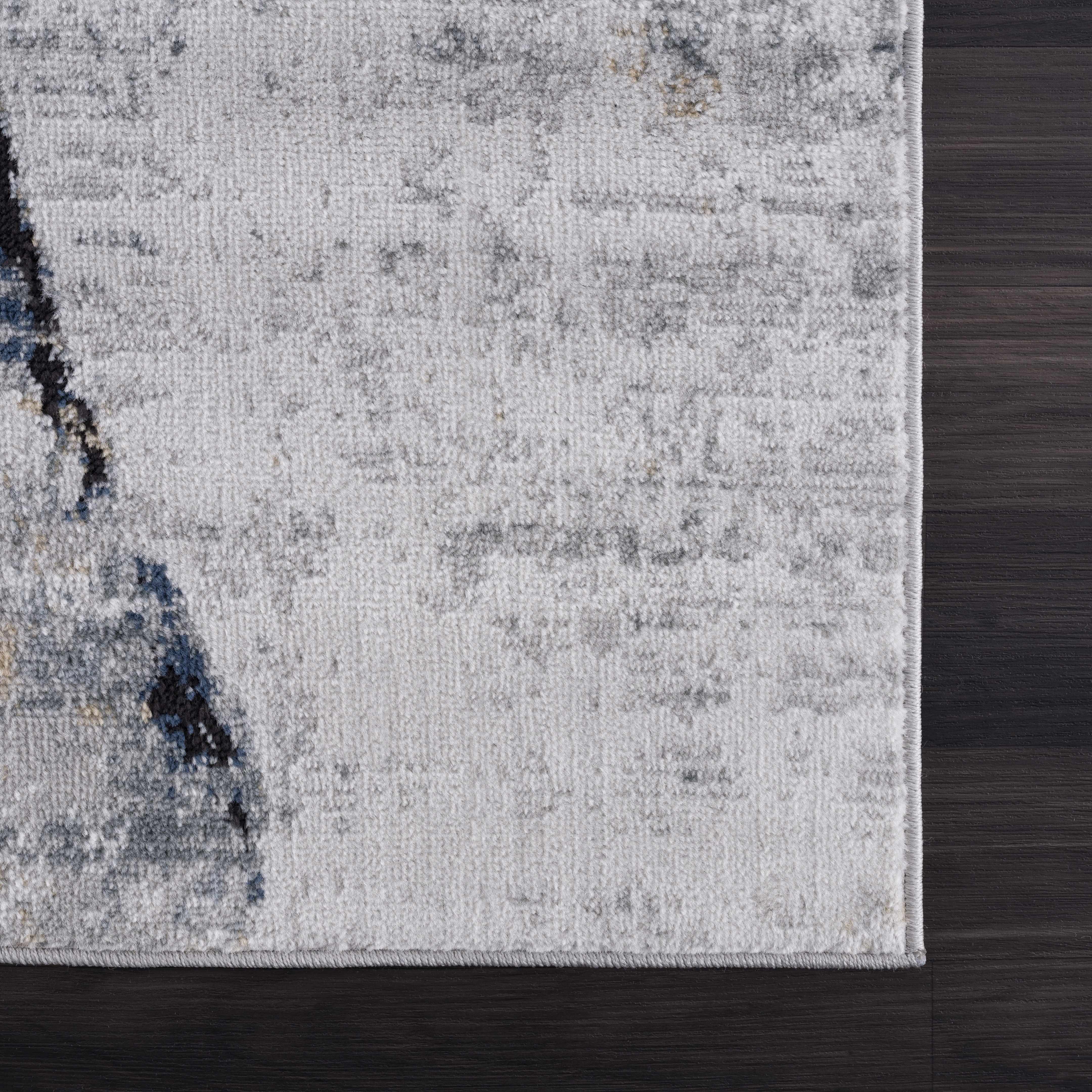 Fremont Gray Marble Rug  Medium Pile  Contemporary Design