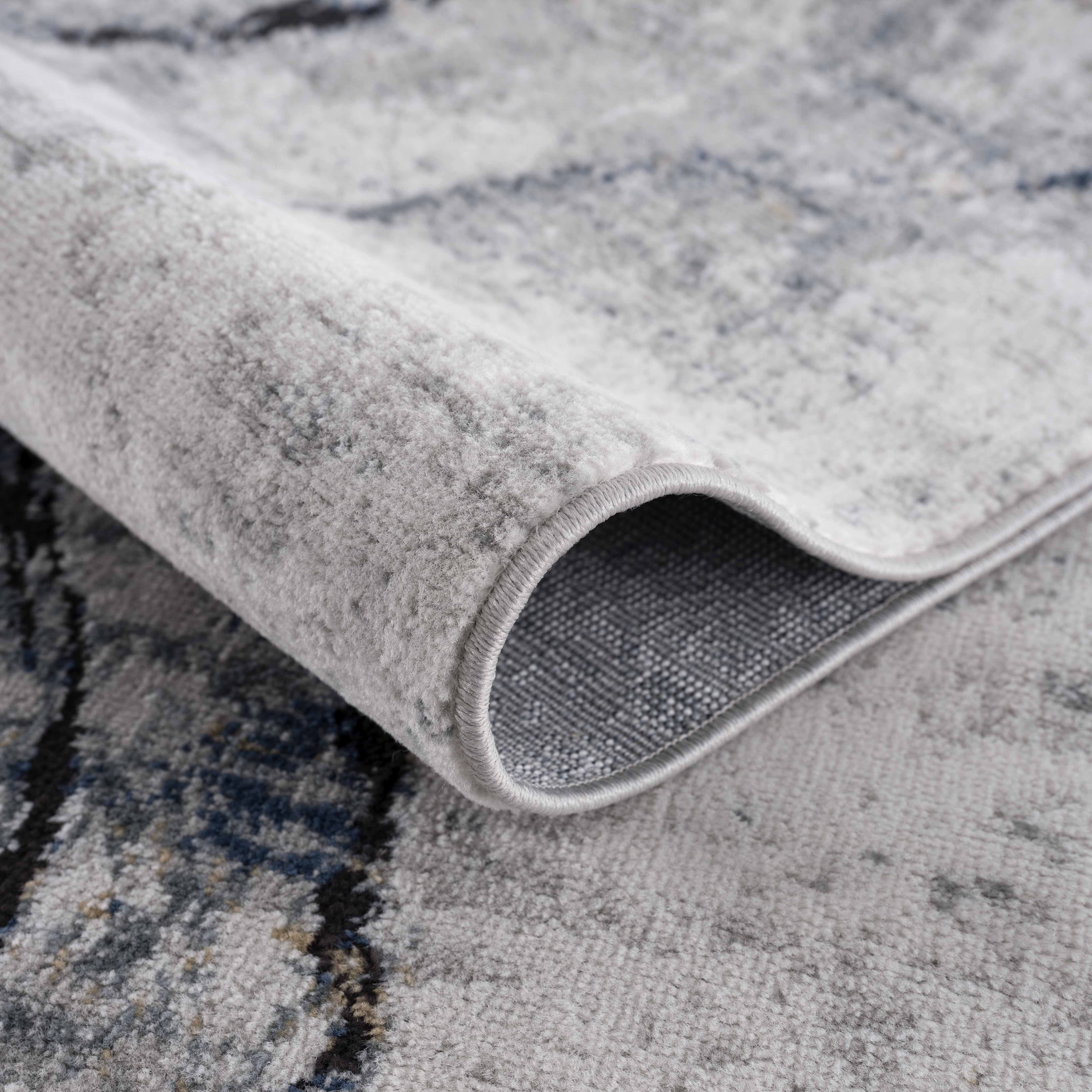 Fremont Gray Marble Rug  Medium Pile  Contemporary Design