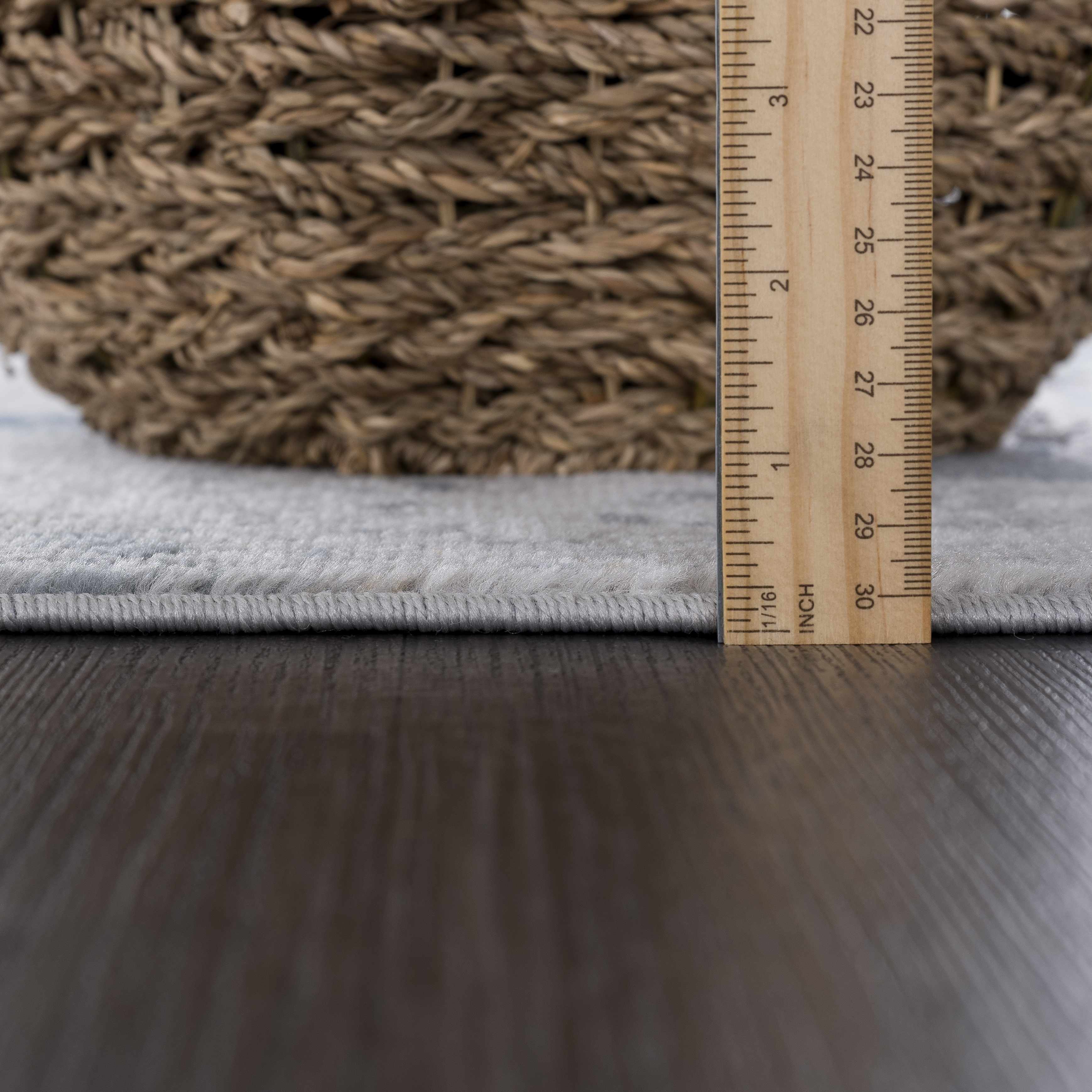 Fremont Gray Marble Rug  Medium Pile  Contemporary Design