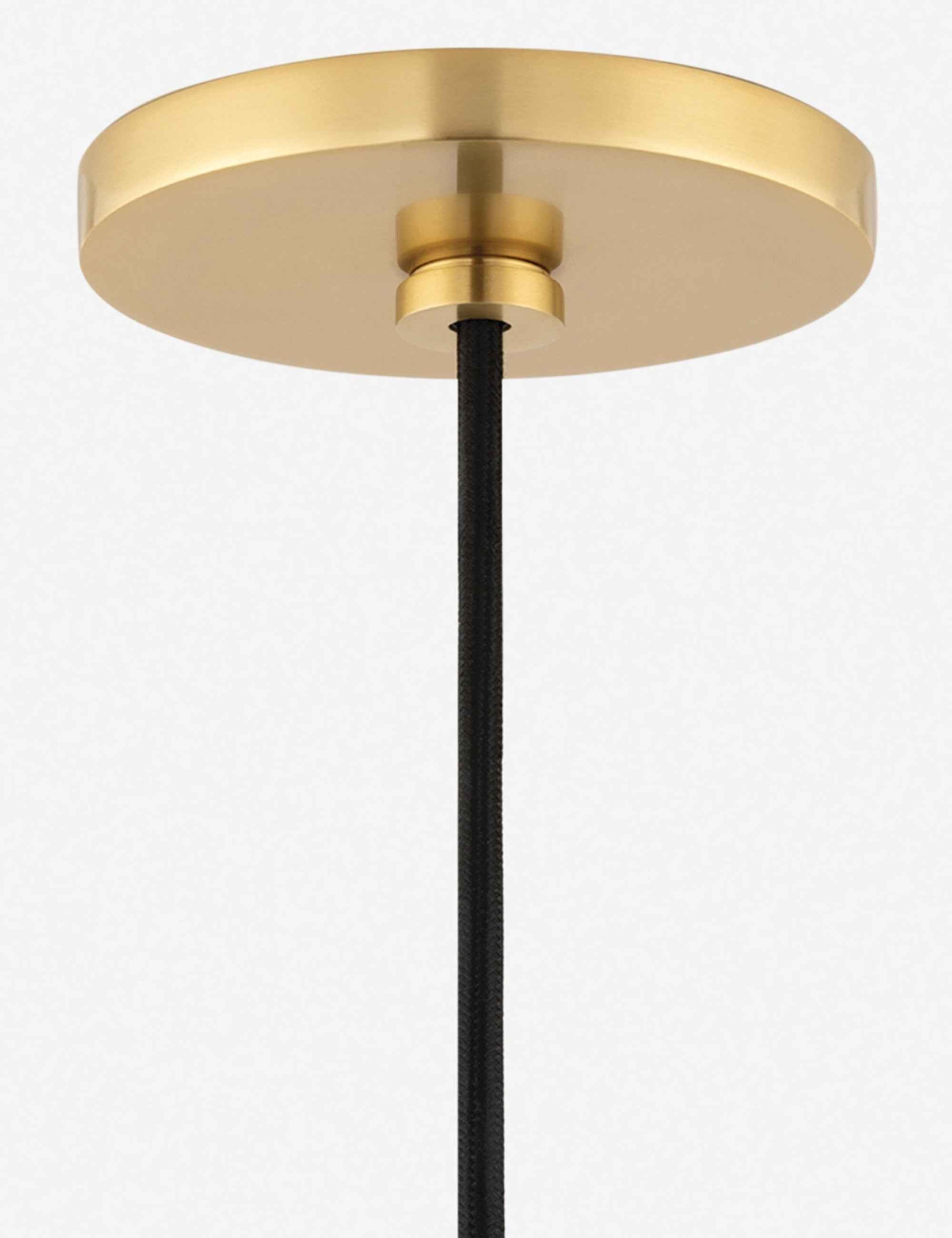 Kleo Pendant Light | White Lacquered Finish, Aged Brass Hardware