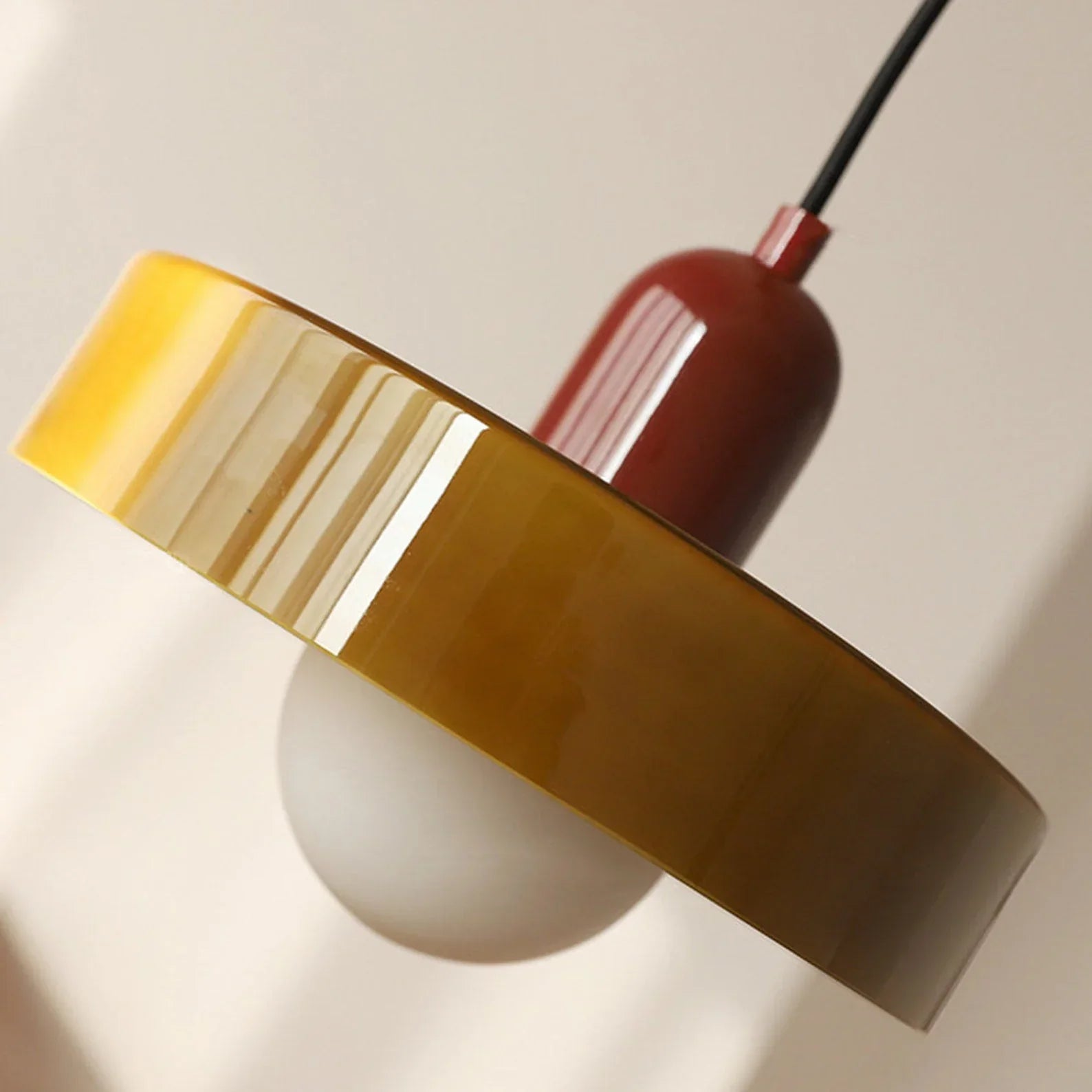 Luna Colored Glass Pendant Light | Adjustable Height, Modern Design