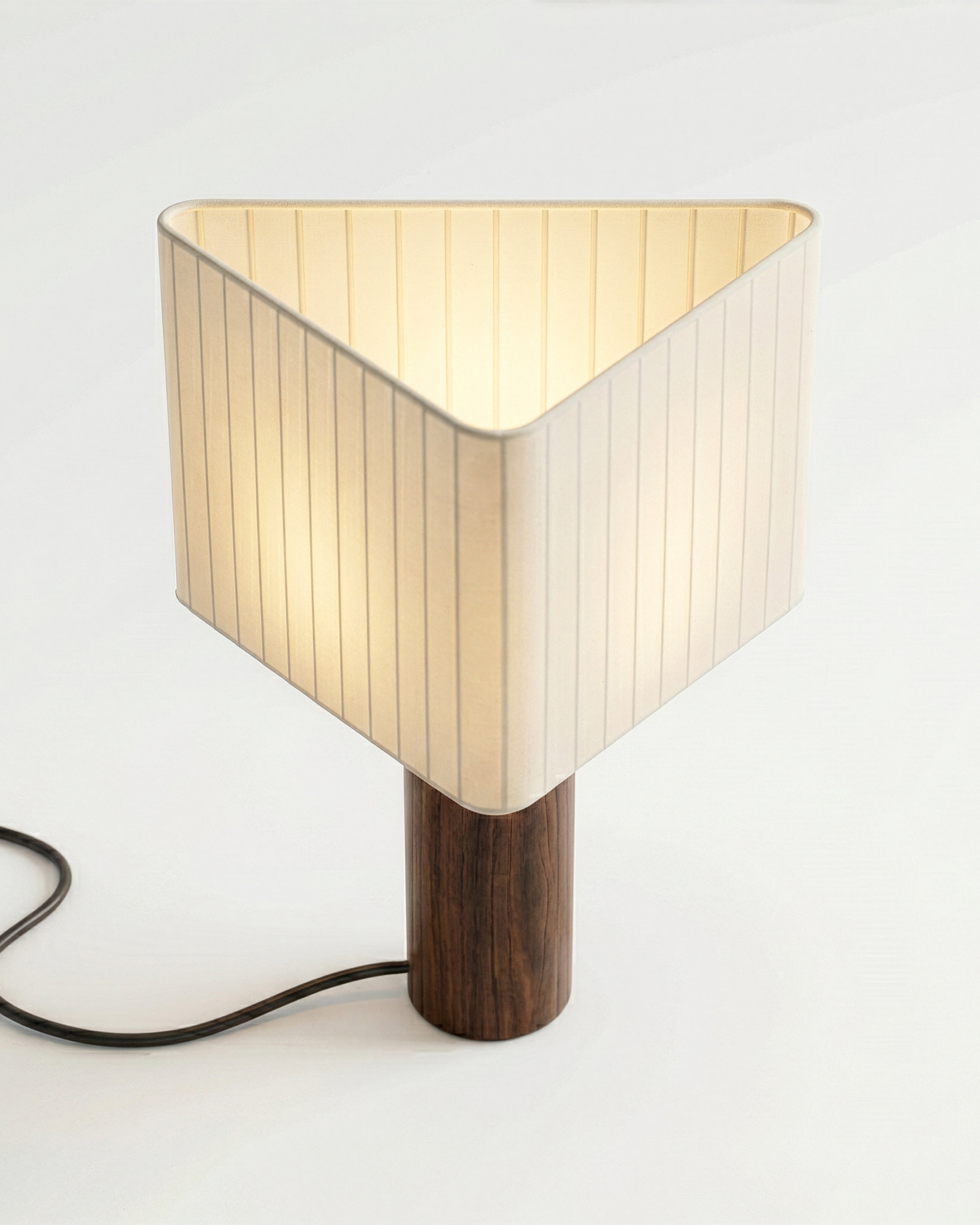 Koa Table Lamp | Koa Wood Base, Cotton Shade