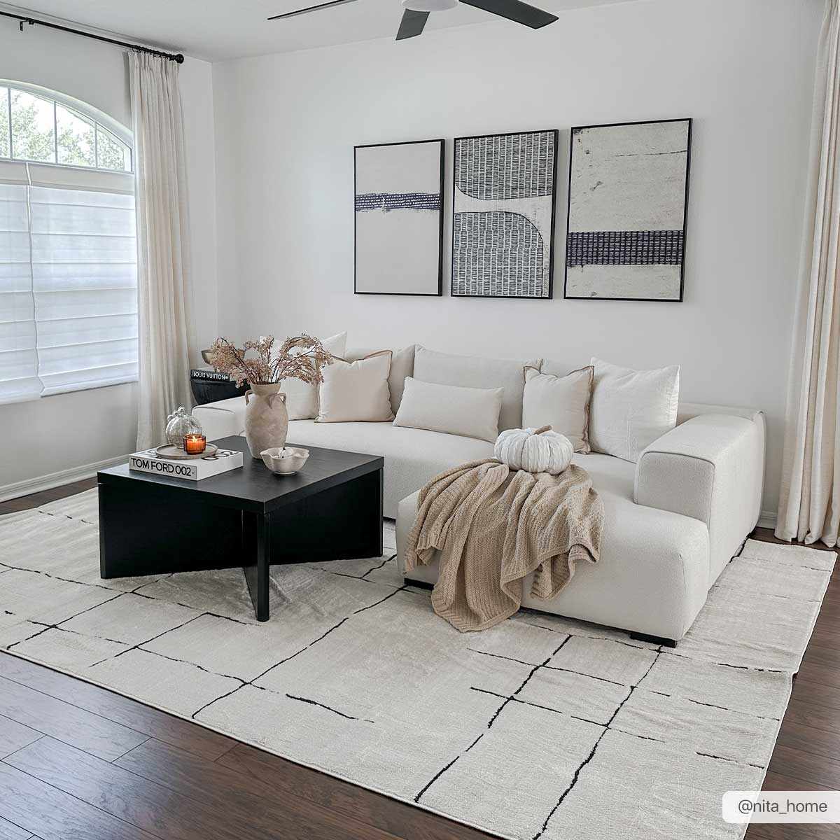 Bela Area Rug High Pile 100% Polyester Contemporary Design