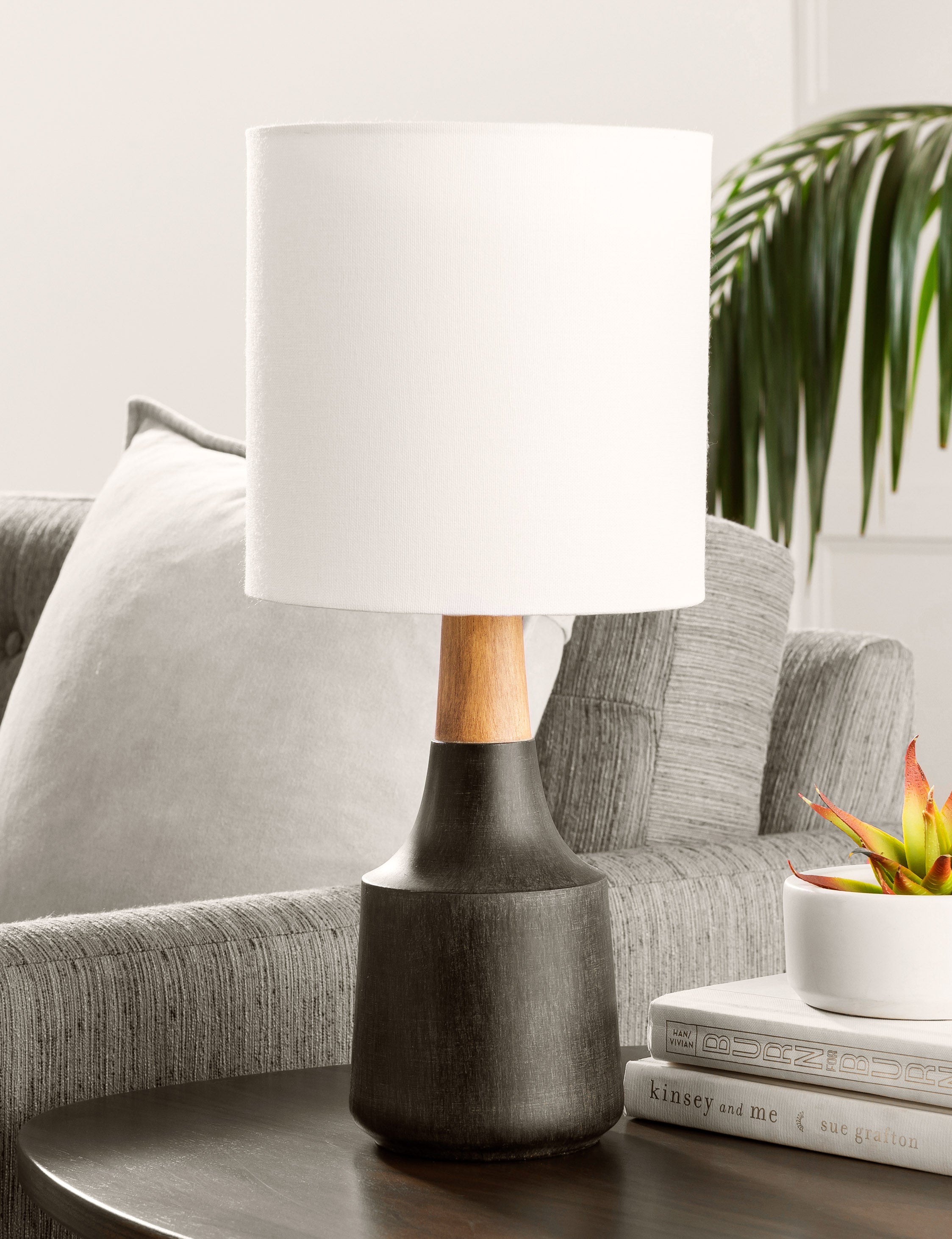 Mira Table Lamp | Antique Vase Design with Linen Shade