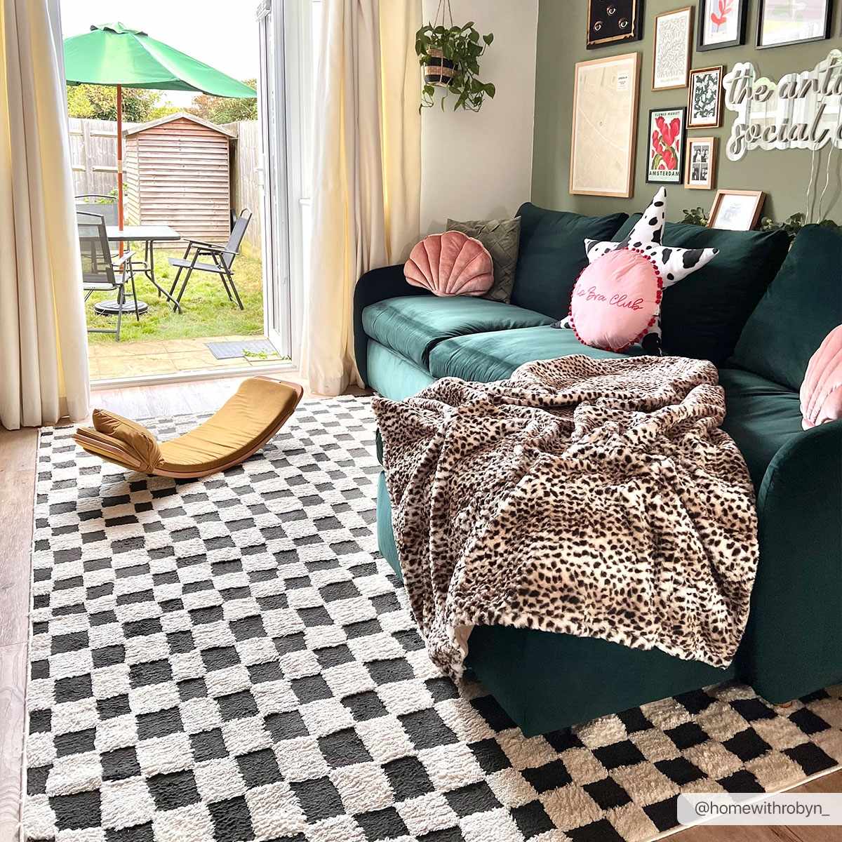 Bello Checkered Plush Rug  Machine Woven  High Pile