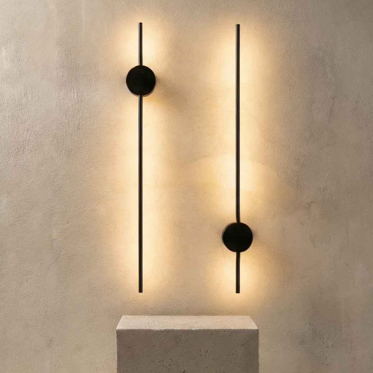 Aria – White Minimalist Linear Wall Lamp 100cm - Cendre Home