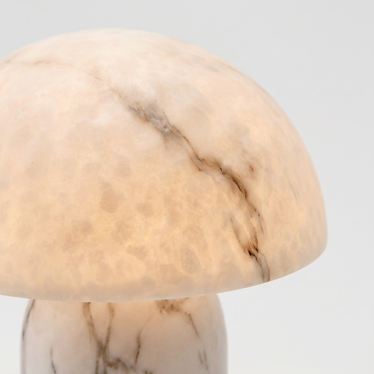 Mira Mushroom Table Lamp | White Marble Effect, Eco-Friendly Resin