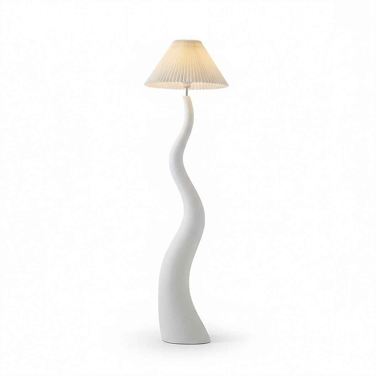 Santu – Natural Japandi Curvy Floor Lamp 165cm - Cendre Home