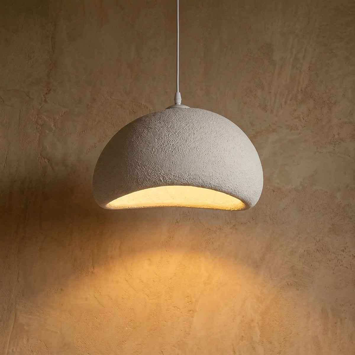 Wabi Sabi – Cream Minimalist Ceiling Lamp 60cm - Cendre Home
