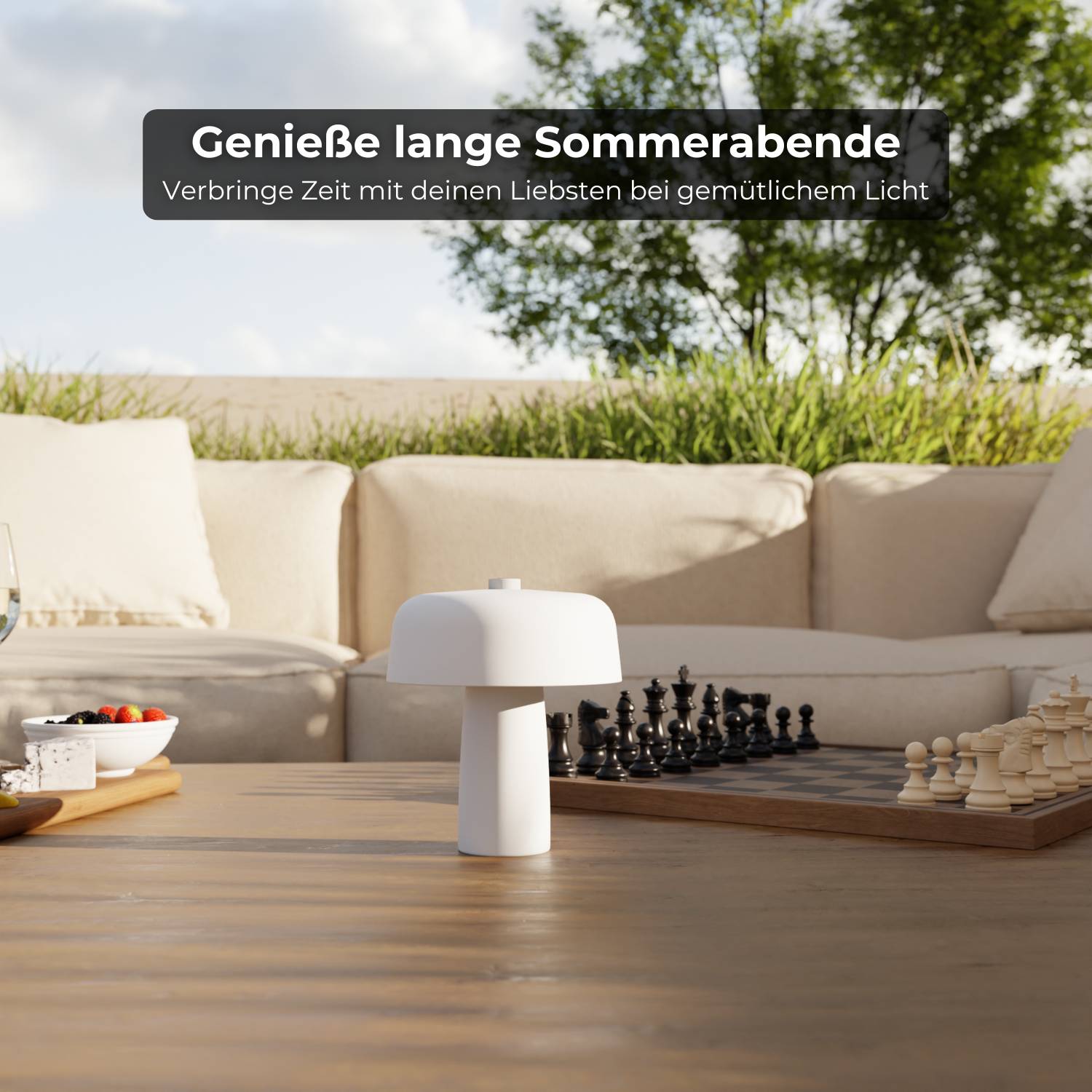 Luma Battery Table Lamp | Compact Design, Warm White Light