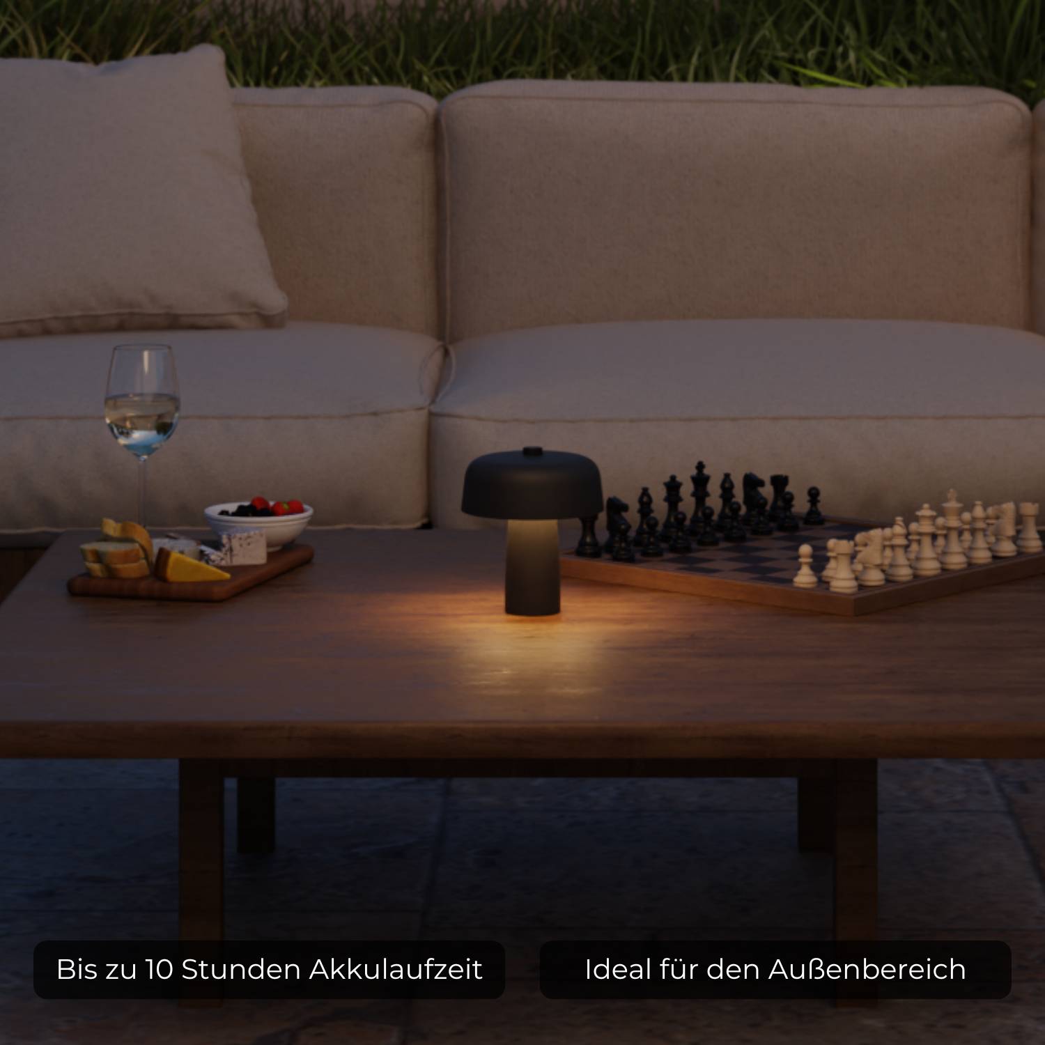 Luma Battery Table Lamp | Compact Design, Warm White Light