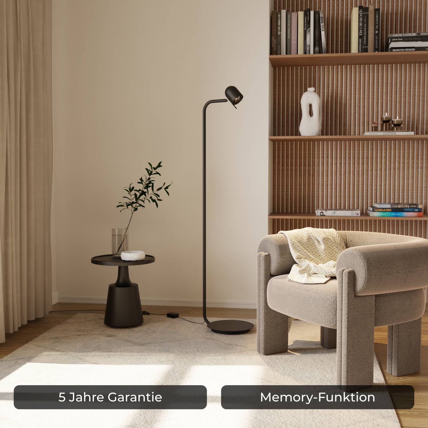 Luno Floor Lamp | Dimmable, 350° Rotatable Light