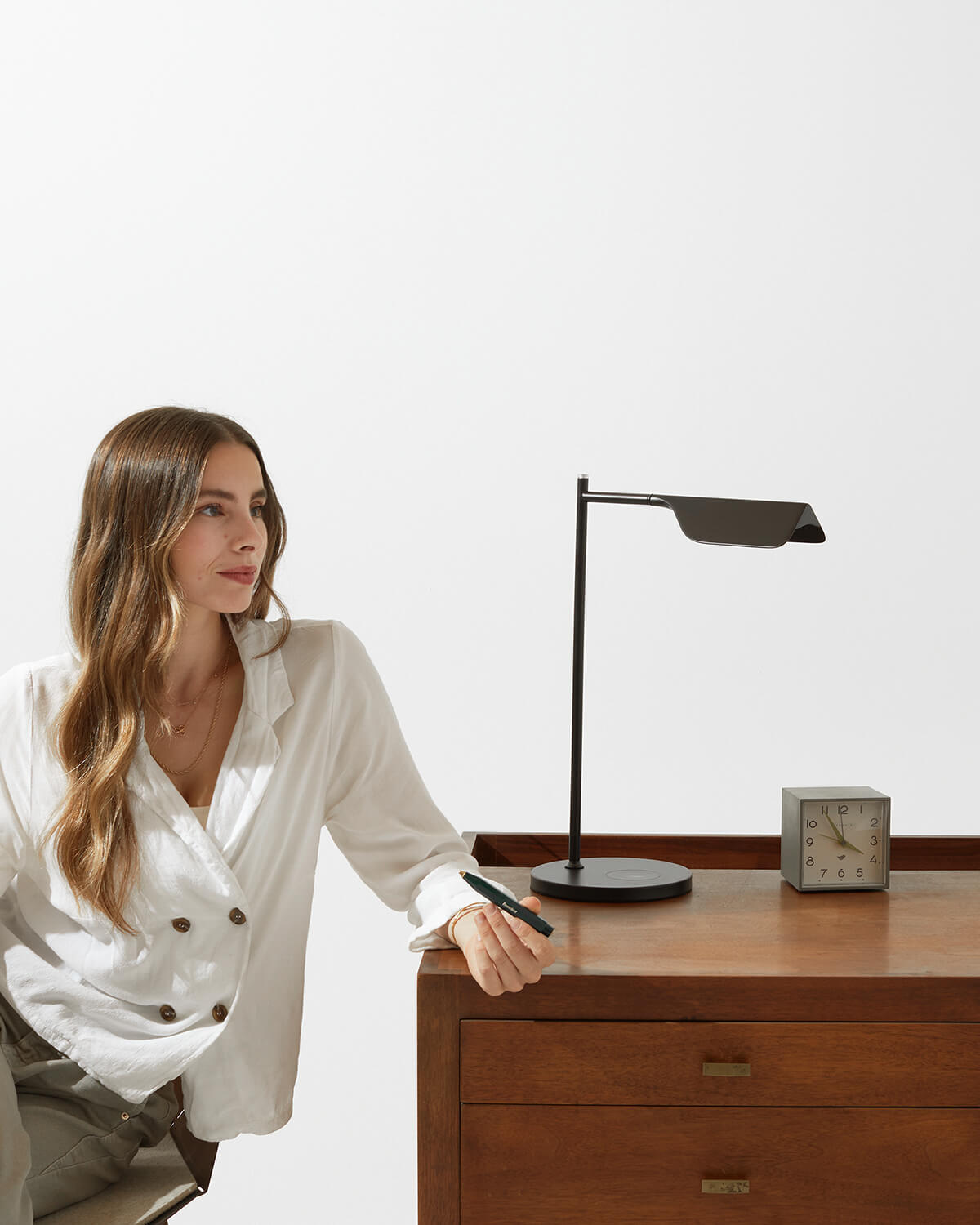Luna Leaf Table Lamp | Adjustable Head, Touch Dimming