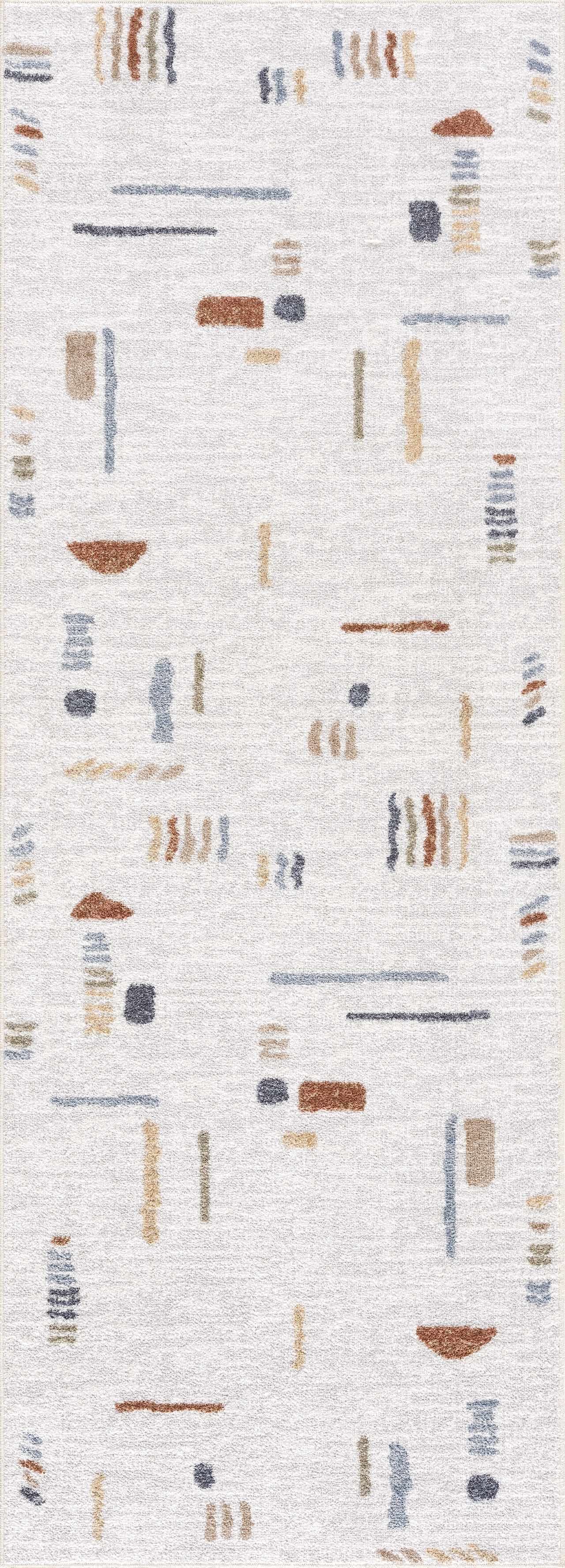 Aria Modern Rug  Machine Washable, Medium Pile Polyester