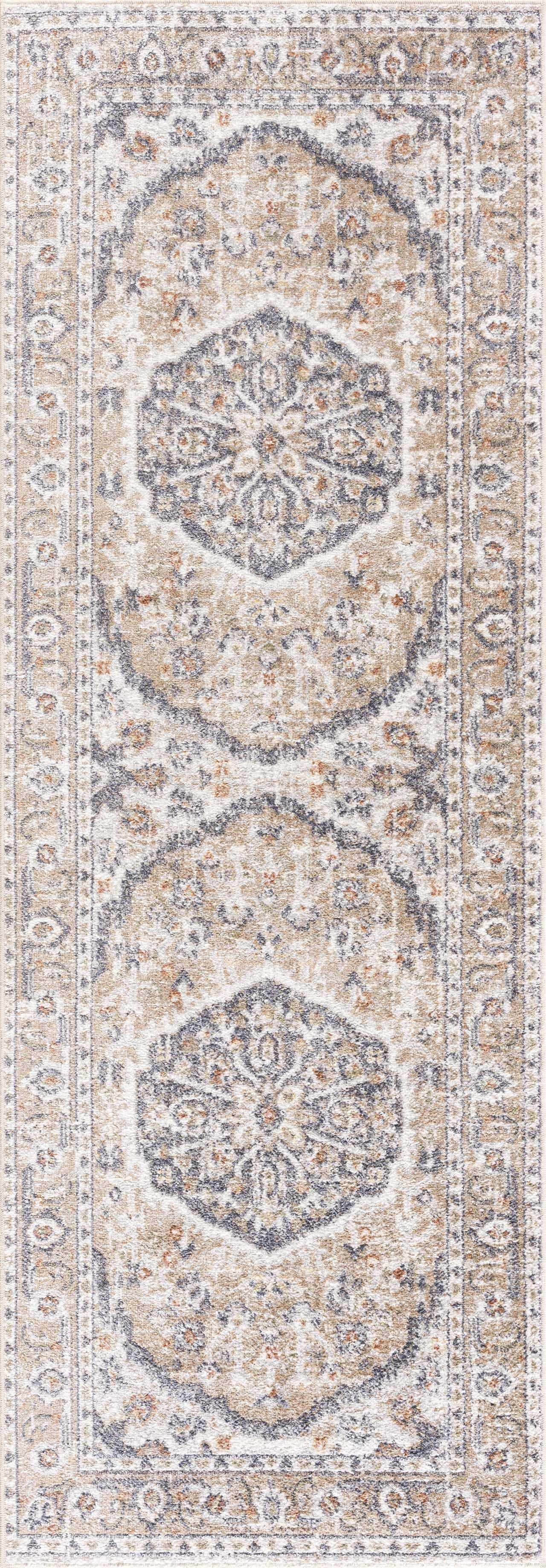 Hiti Beige Flat Pile Washable Rug