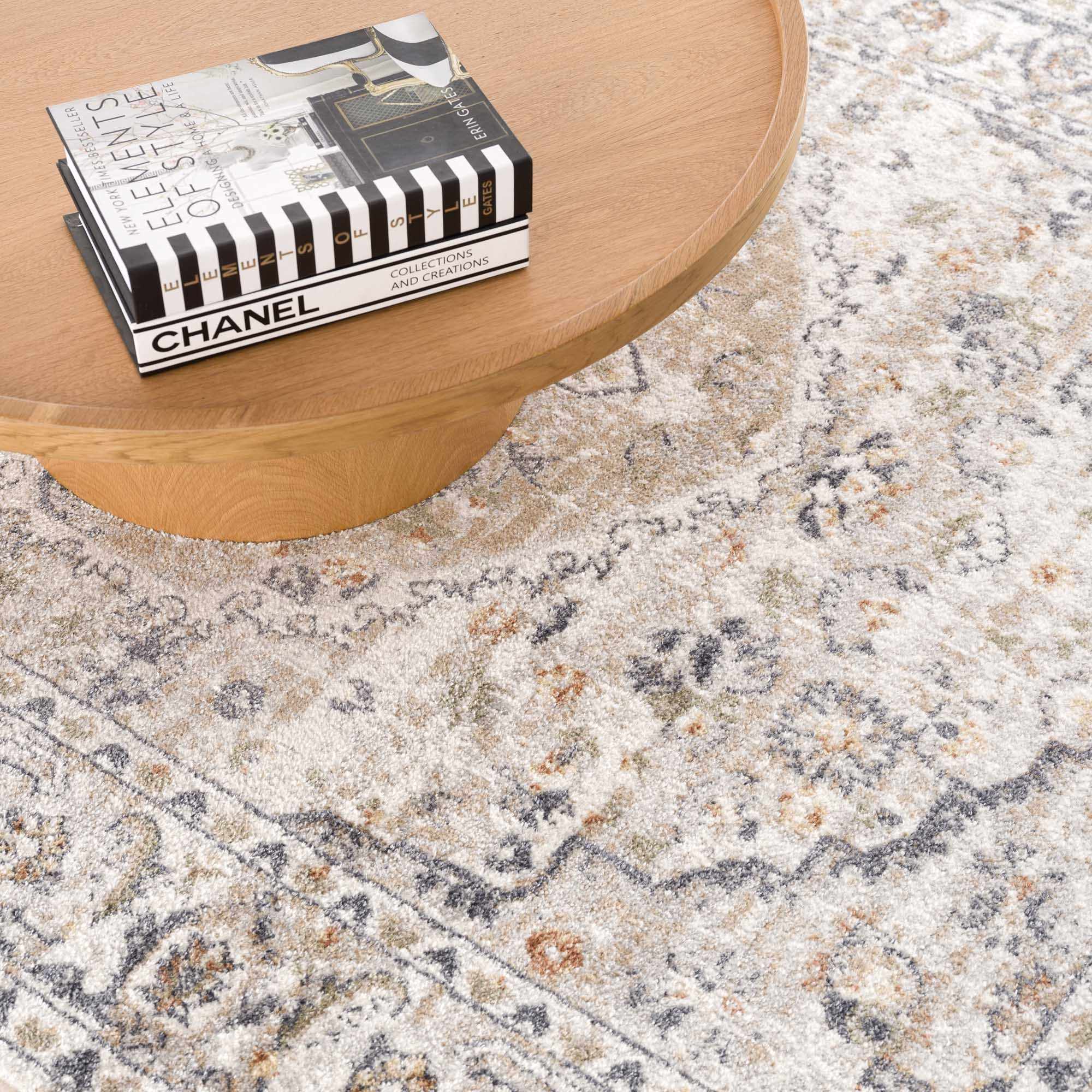 Basil Washable Rug  Medium Pile  100% Polyester  Machine Woven