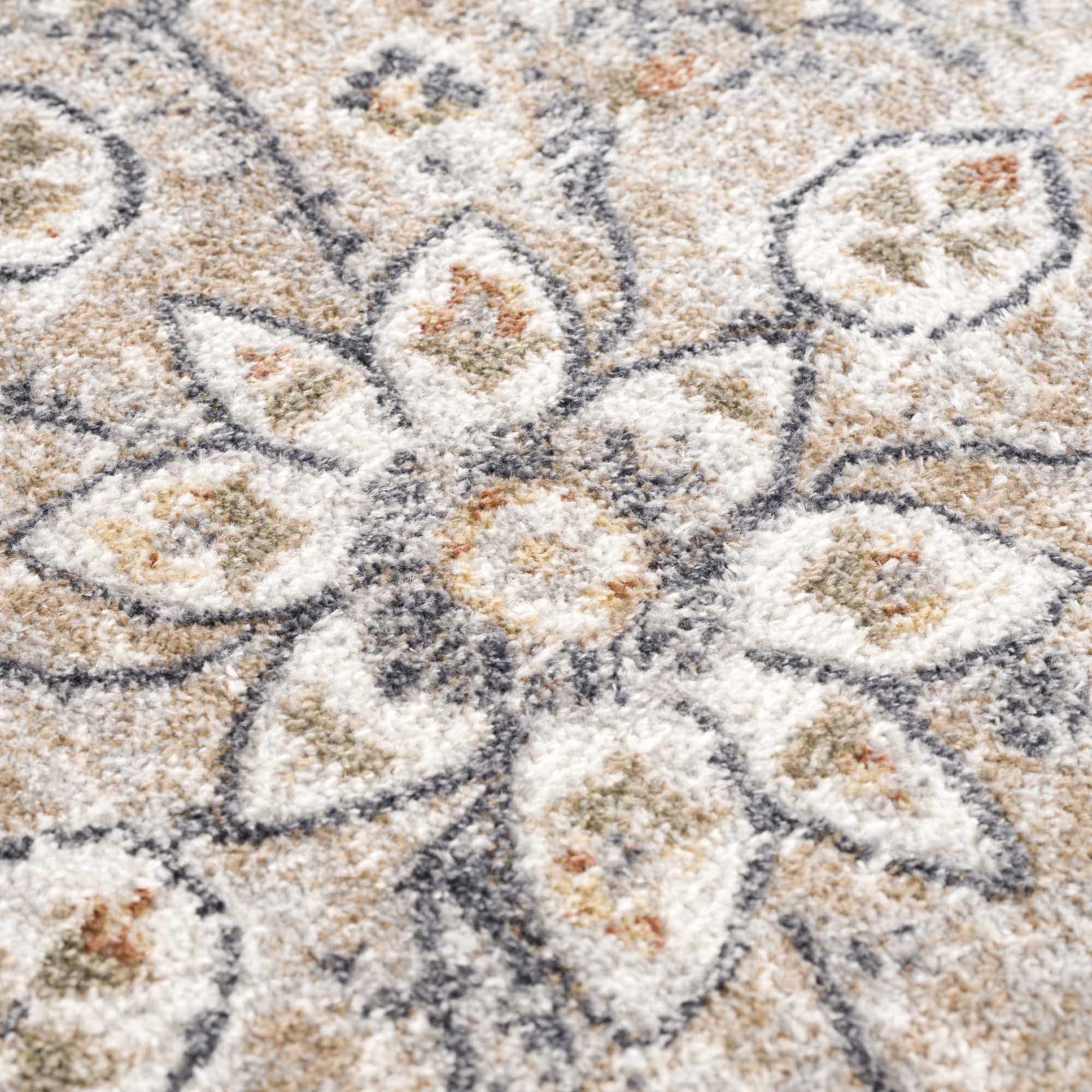 Basil Washable Rug  Medium Pile  100% Polyester  Machine Woven
