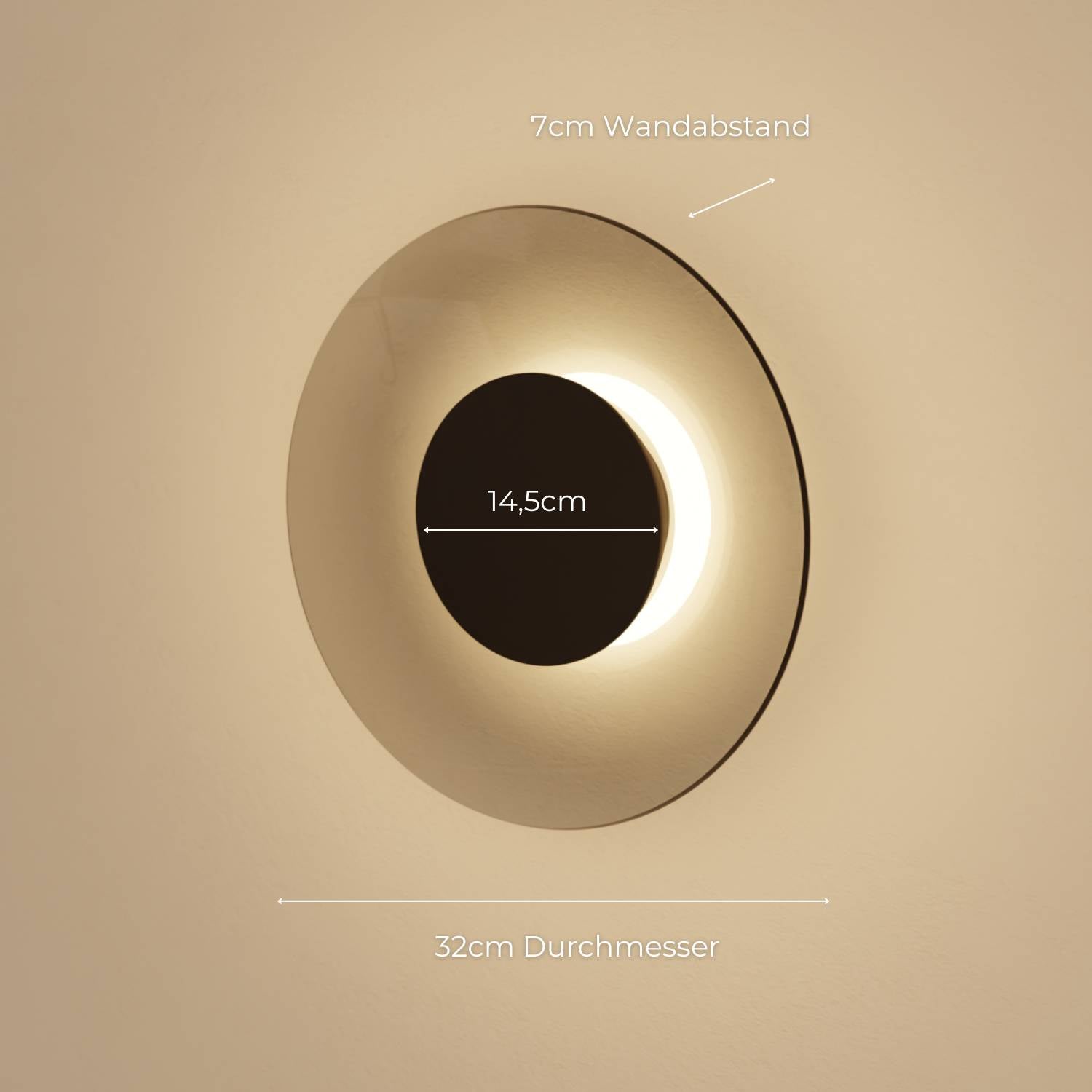 Aurelia Wall Light | Thick Glass, Warm White 2700K Ambient Light