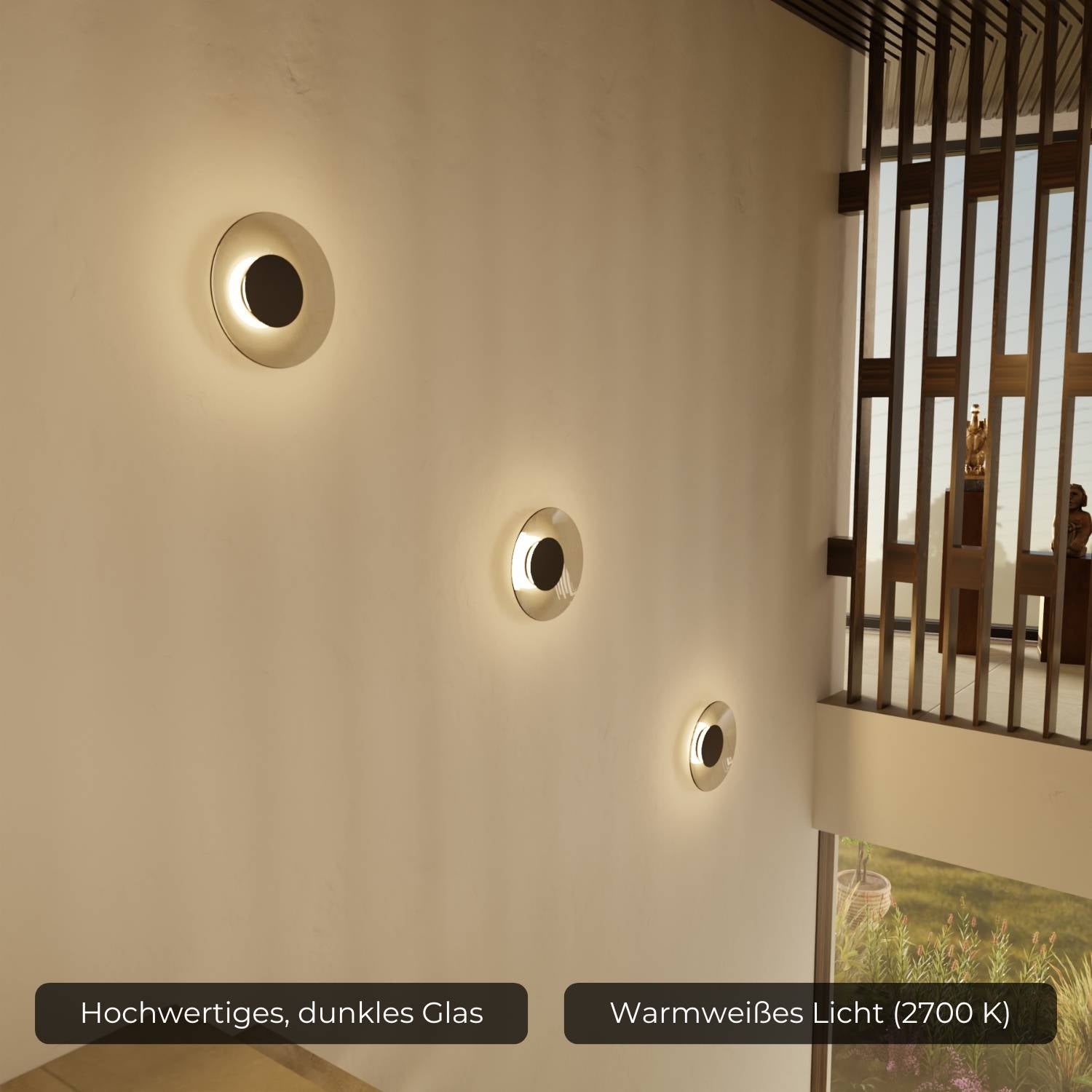 Aurelia Wall Light | Thick Glass, Warm White 2700K Ambient Light