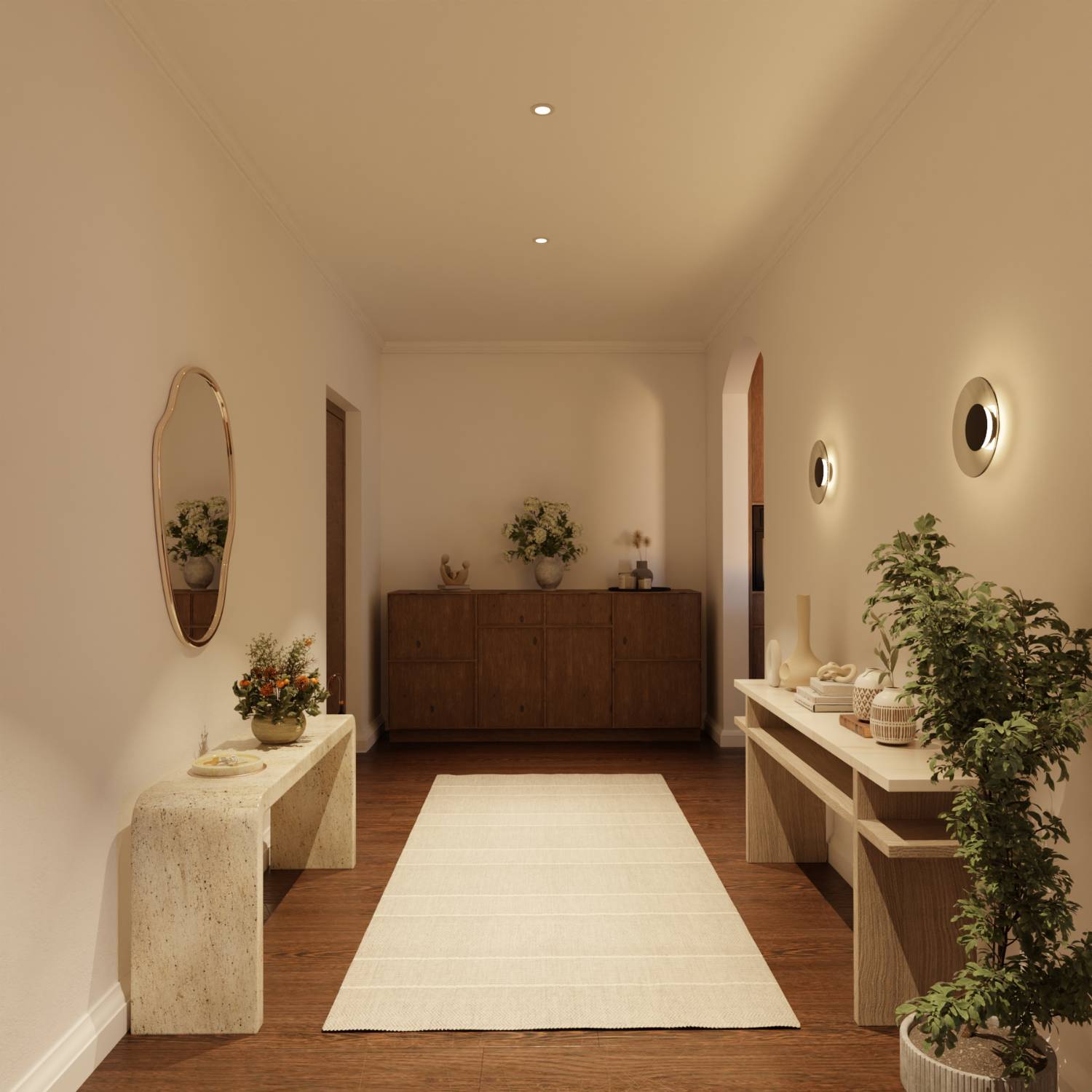 Aurelia Wall Light | Thick Glass, Warm White 2700K Ambient Light