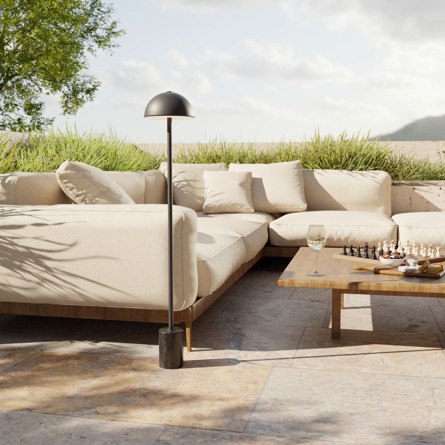Bela Battery Floor Lamp | Wireless, IP54 Waterproof