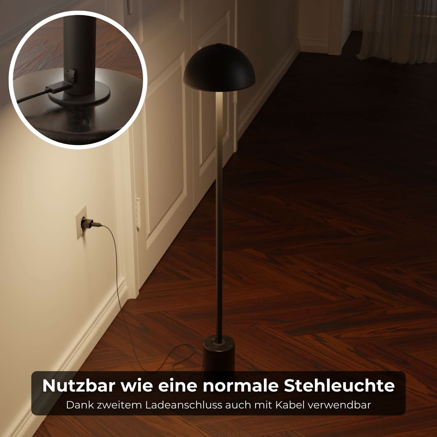 Bello Battery-Powered Floor Lamp | IP54 Rated, Cordless Flexibility