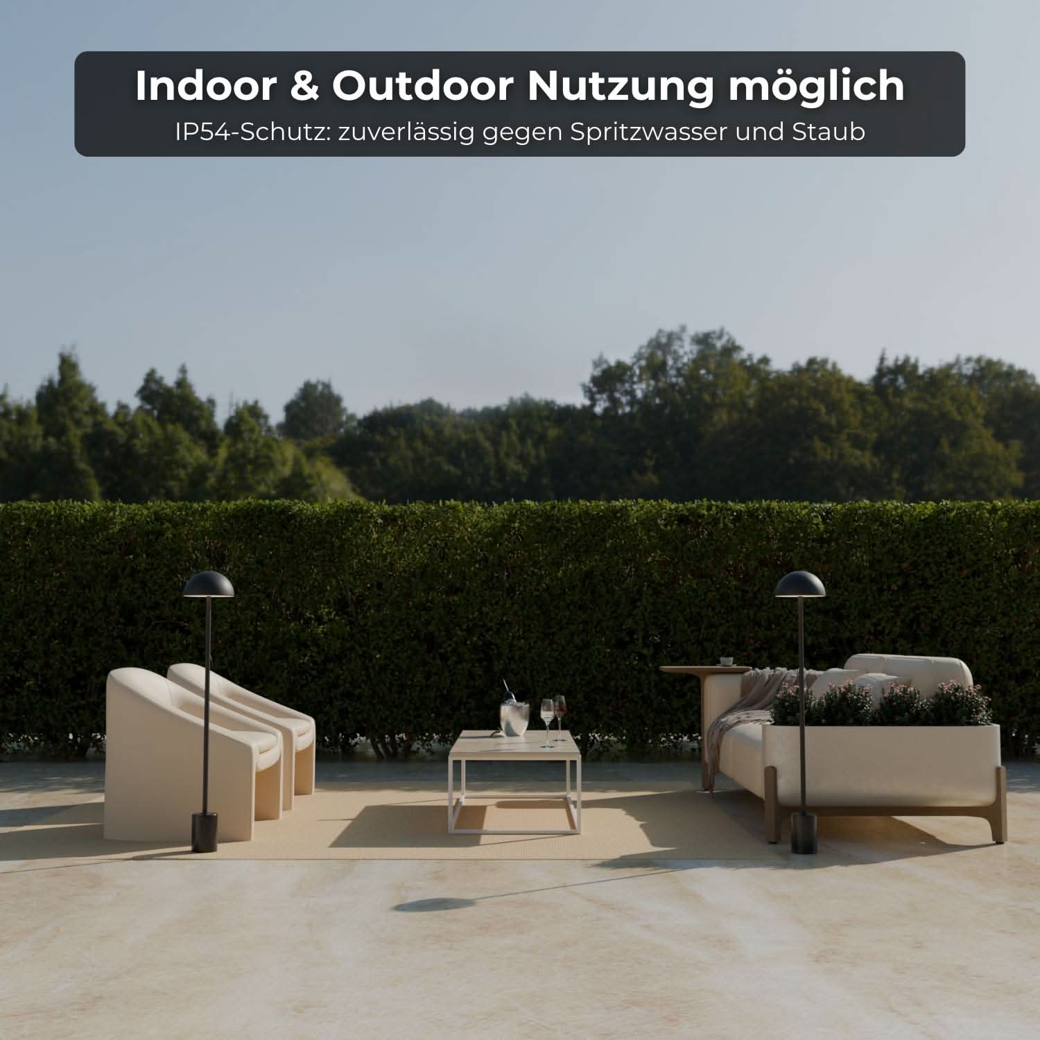 Bello Battery-Powered Floor Lamp | IP54 Rated, Cordless Flexibility