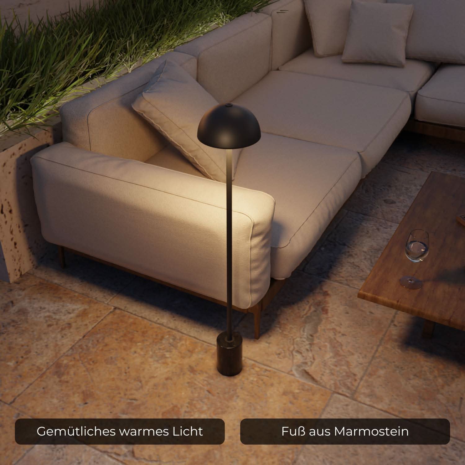Bela Battery Floor Lamp | Wireless, IP54 Waterproof