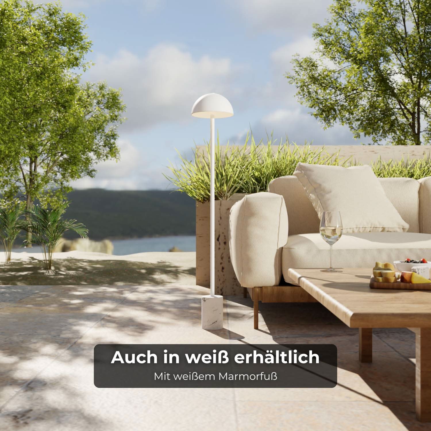 Bela Battery Floor Lamp | Wireless, IP54 Waterproof