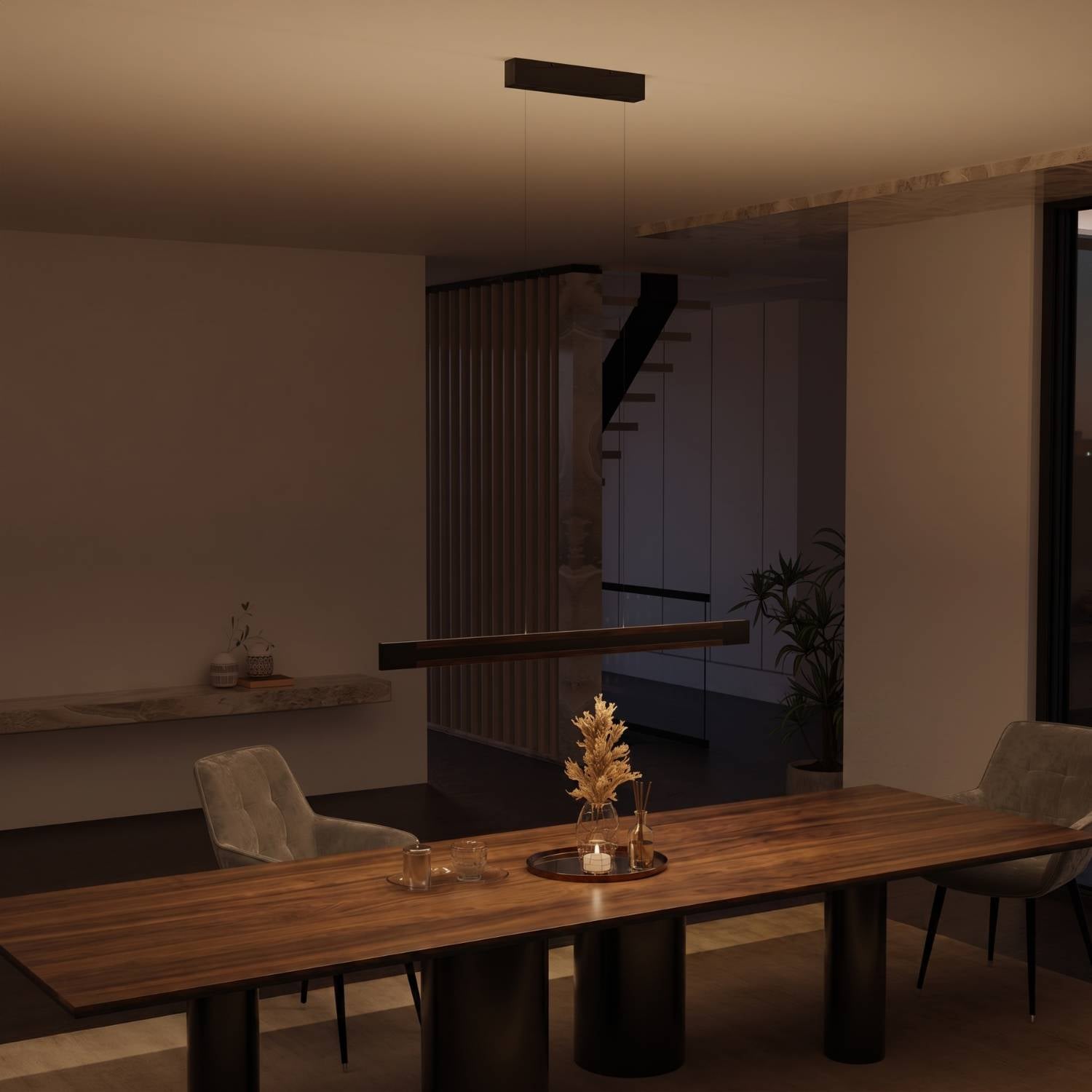 Calyra Pendant Light | Dimmable, Real Walnut Wood