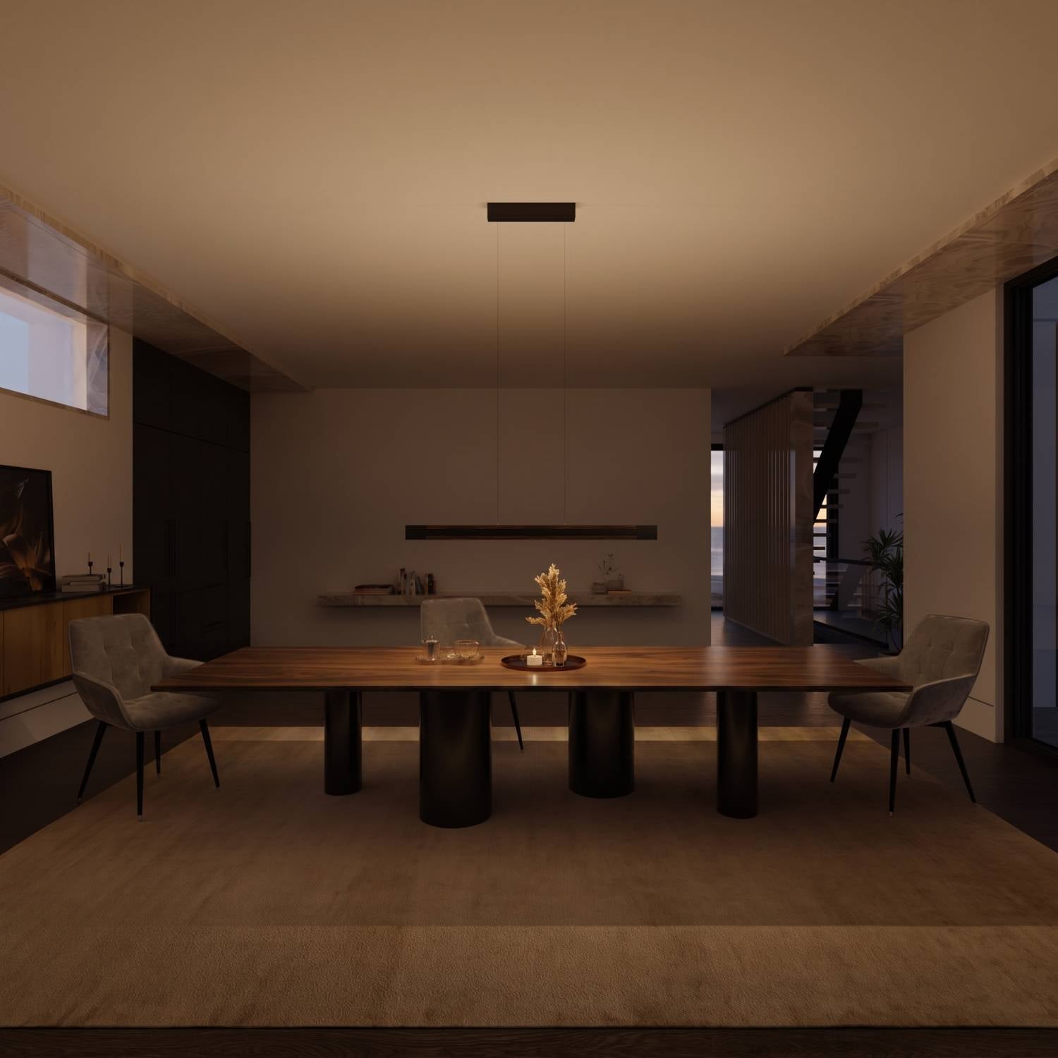 Calyra Pendant Light | Dimmable, Real Walnut Wood