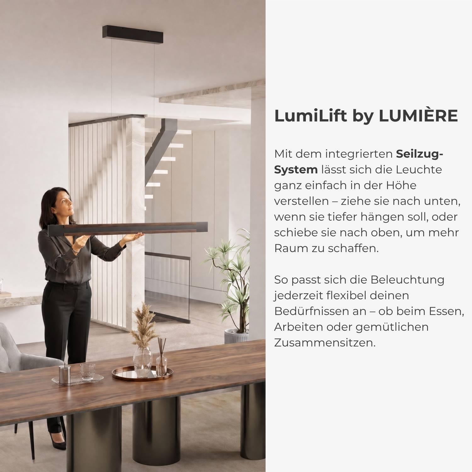 Calyra Pendant Light | Dimmable, Real Walnut Wood