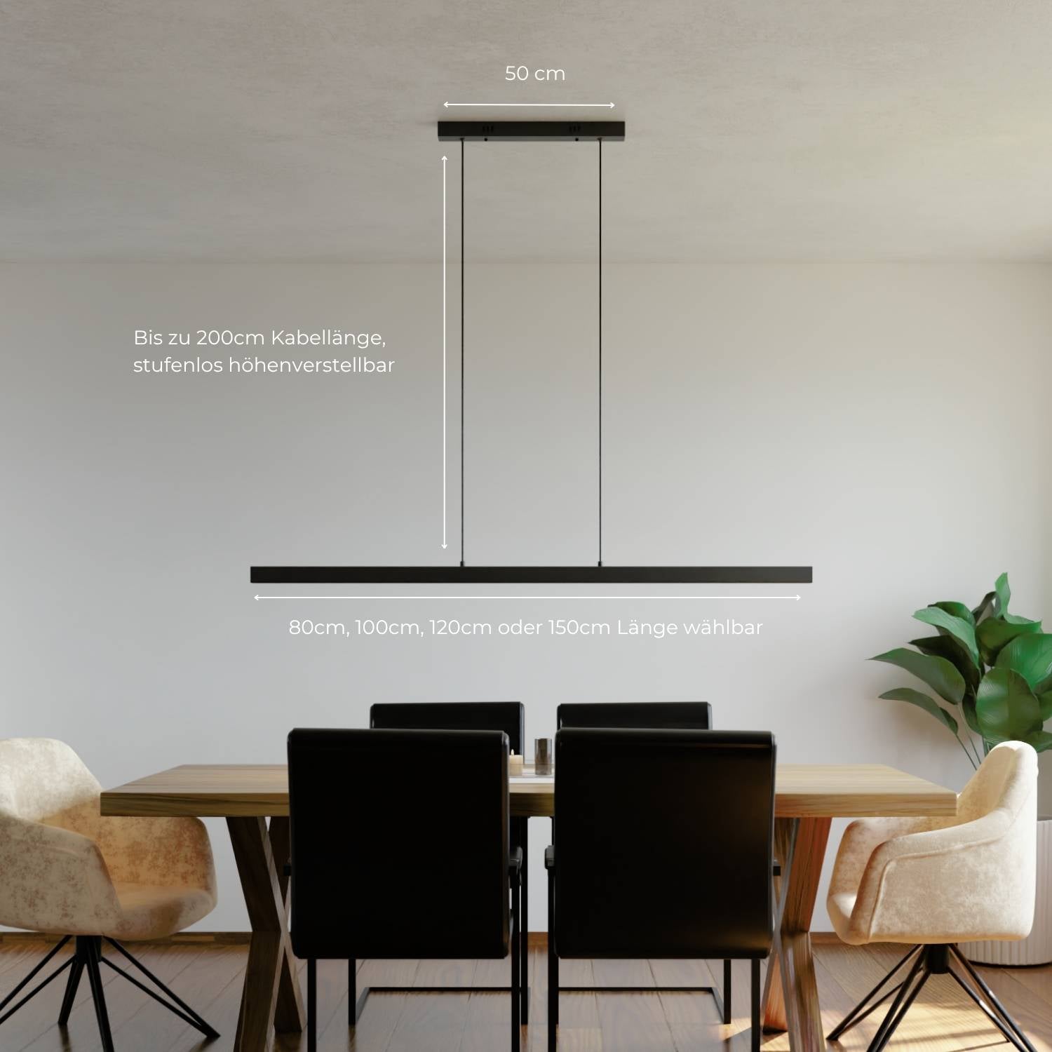 Cleo Pendant Light | DALI-2 DT8 Design, Adjustable Height