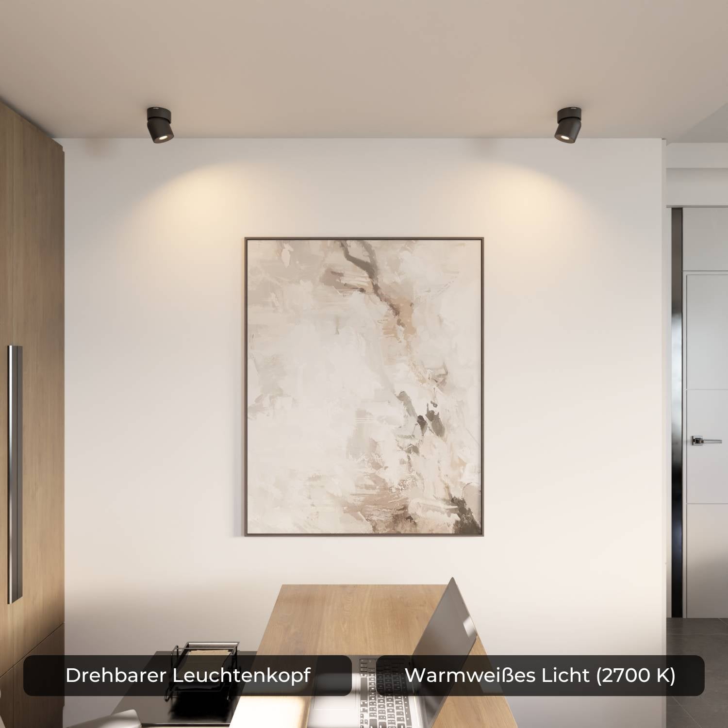 Bela Ceiling Light | 350° Swivelling Head, Warm White 2700K