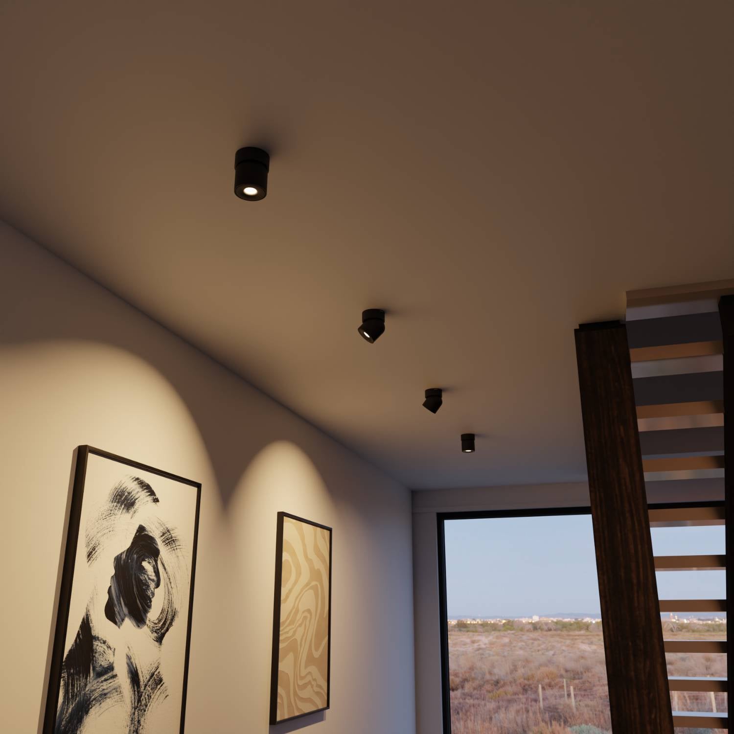 Esol Adjustable Ceiling Light | 350° Rotating Head, Warm White 2700K